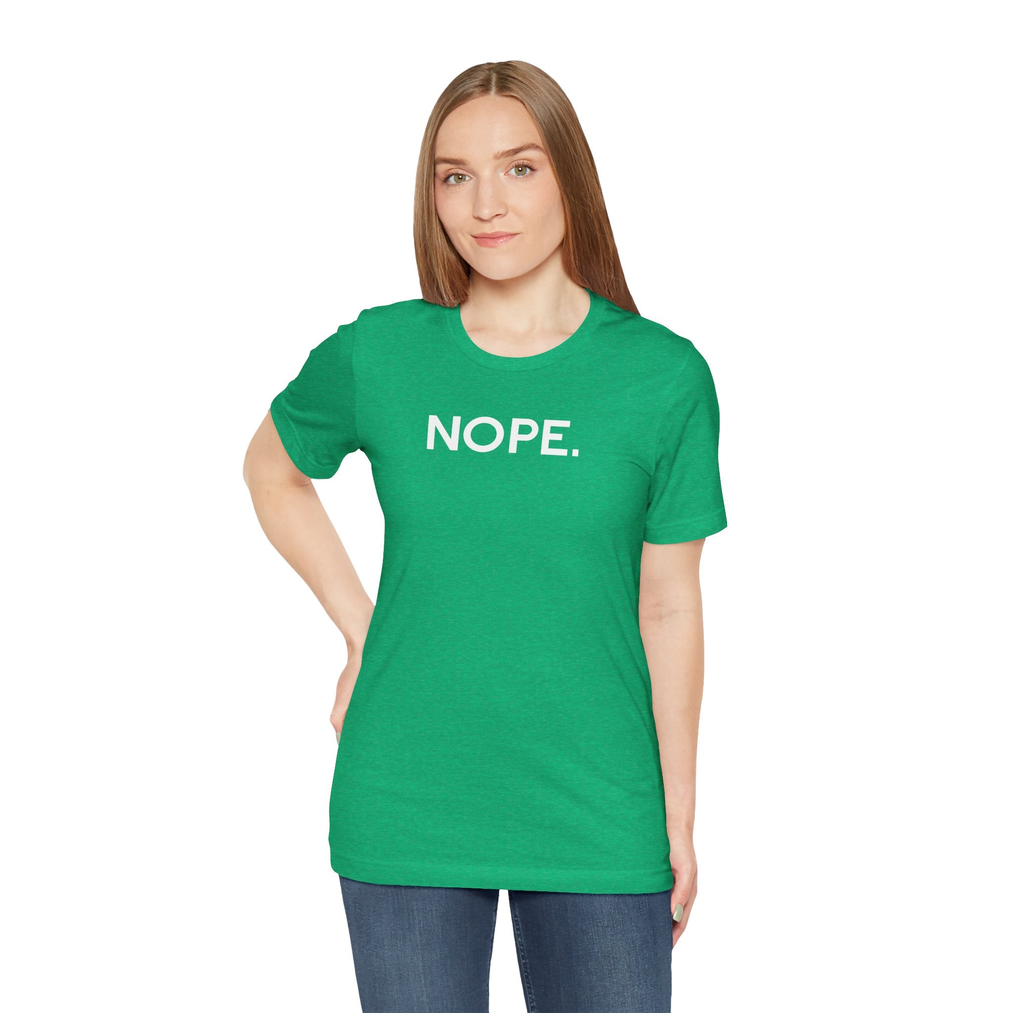 'Nope' Bold Statement Unisex Crewneck T-Shirt - Deez Teez