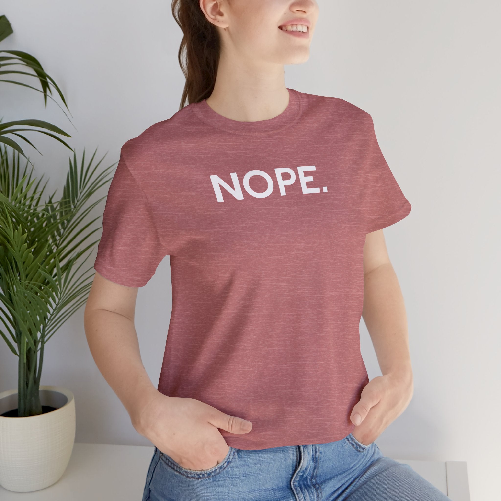 'Nope' Bold Statement Unisex Crewneck T-Shirt - Deez Teez