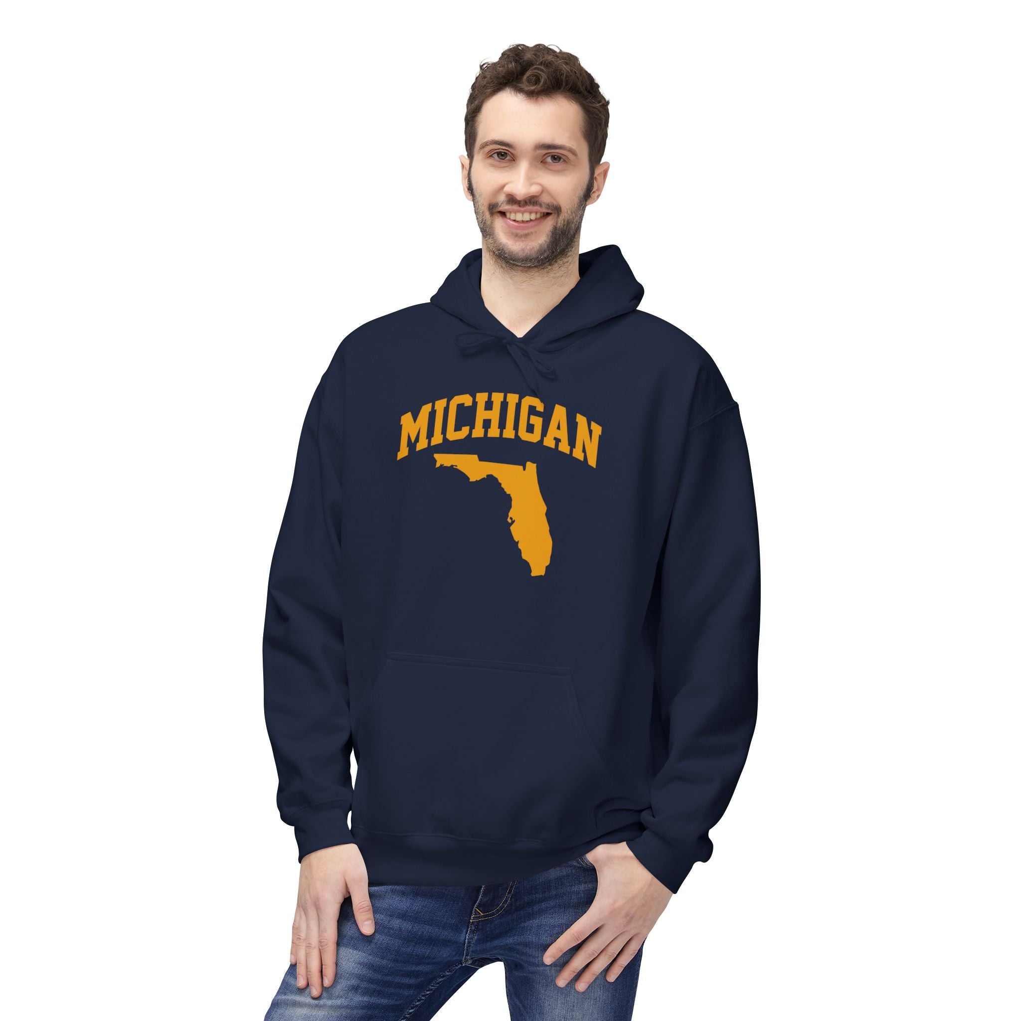 Michigan/Florida Snowbird Satire Hoodie | Winter Migration Sweatshirt - Deez Teez