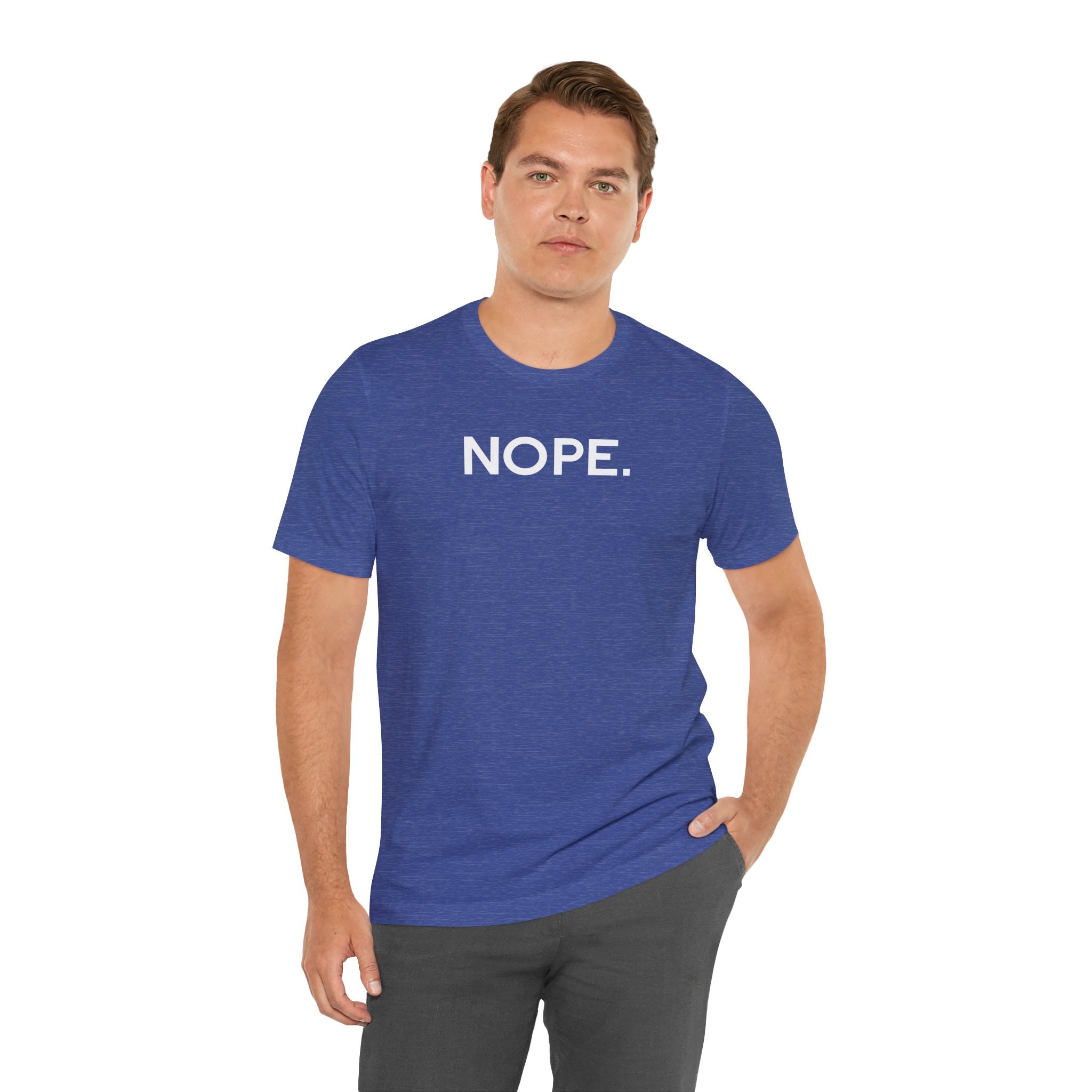 'Nope' Bold Statement Unisex Crewneck T-Shirt - Deez Teez