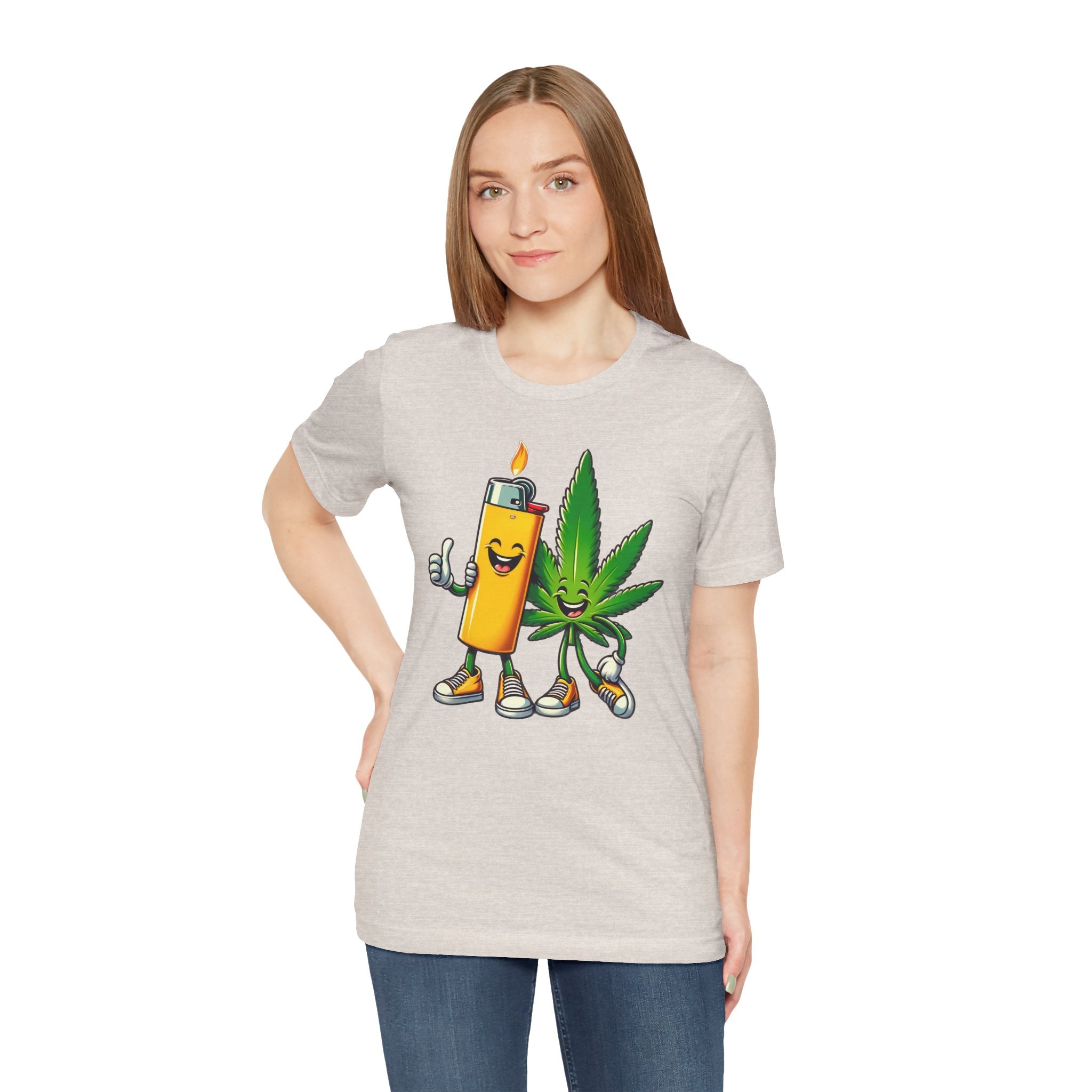 Best Buds Weed T-Shirt | Leaf and Lighter Tee - Deez Teez