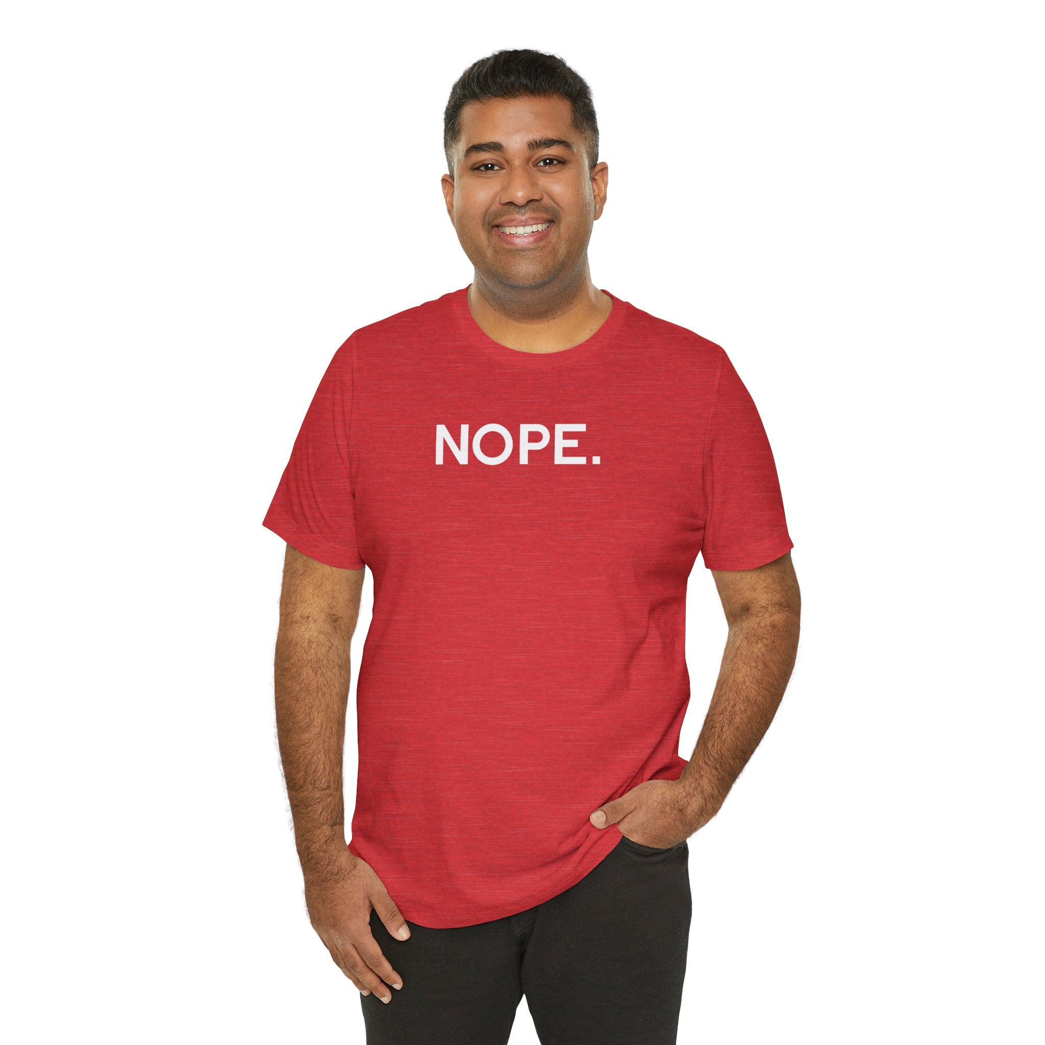 'Nope' Bold Statement Unisex Crewneck T-Shirt - Deez Teez