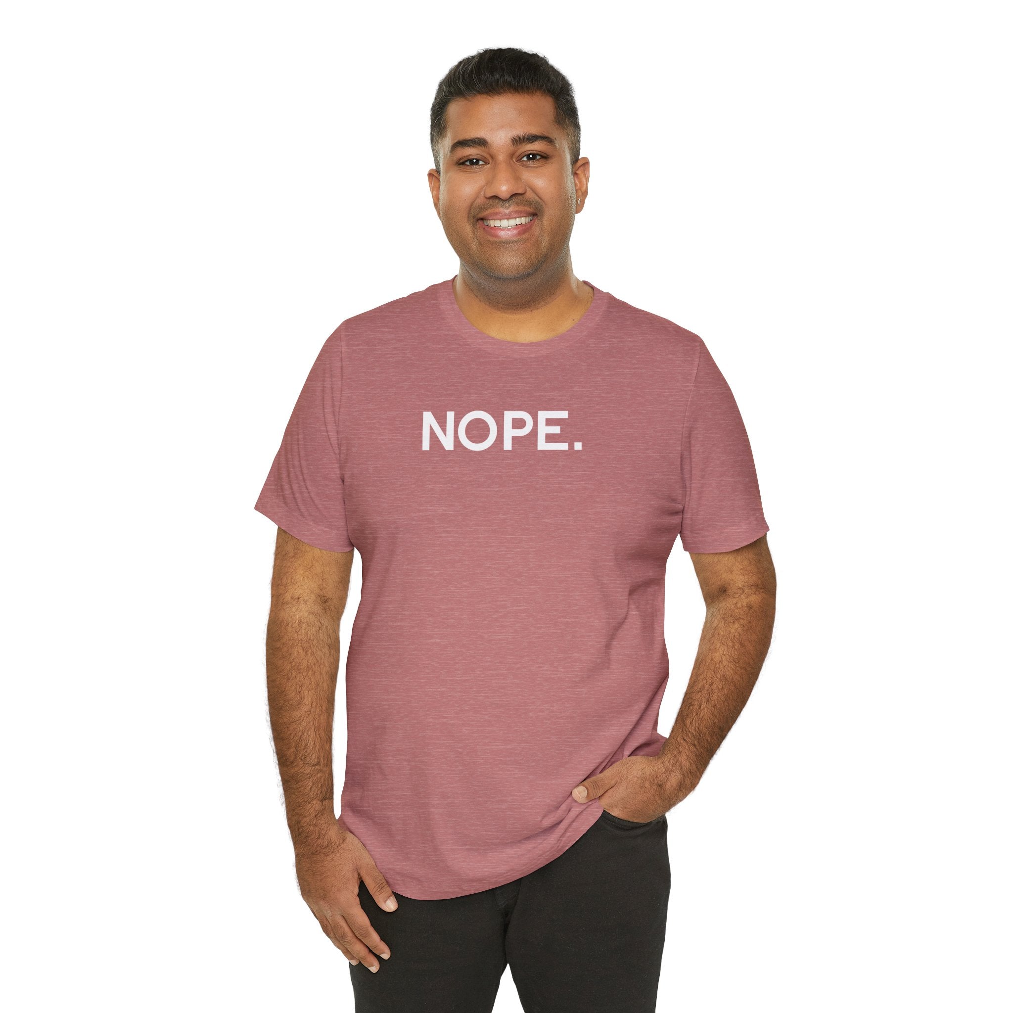 'Nope' Bold Statement Unisex Crewneck T-Shirt - Deez Teez