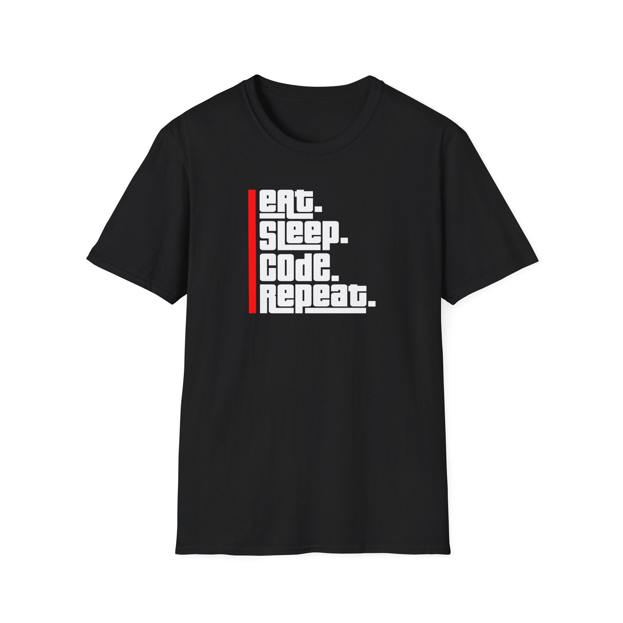 'Eat. Sleep. Code. Repeat.' Programmer Coder Lifestyle T-Shirt | Web Developer Tee - Deez Teez