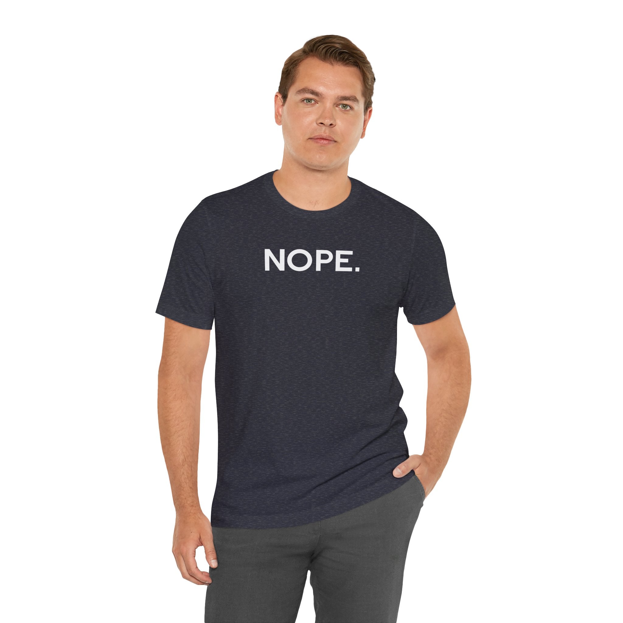 'Nope' Bold Statement Unisex Crewneck T-Shirt - Deez Teez