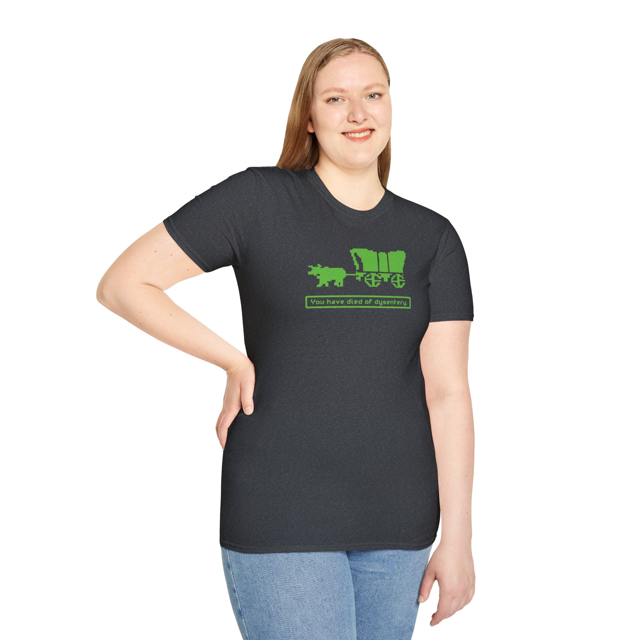 You Have Died of Dysentery T-shirt | Oregon Trail Video Game Classic Tee - Deez Teez