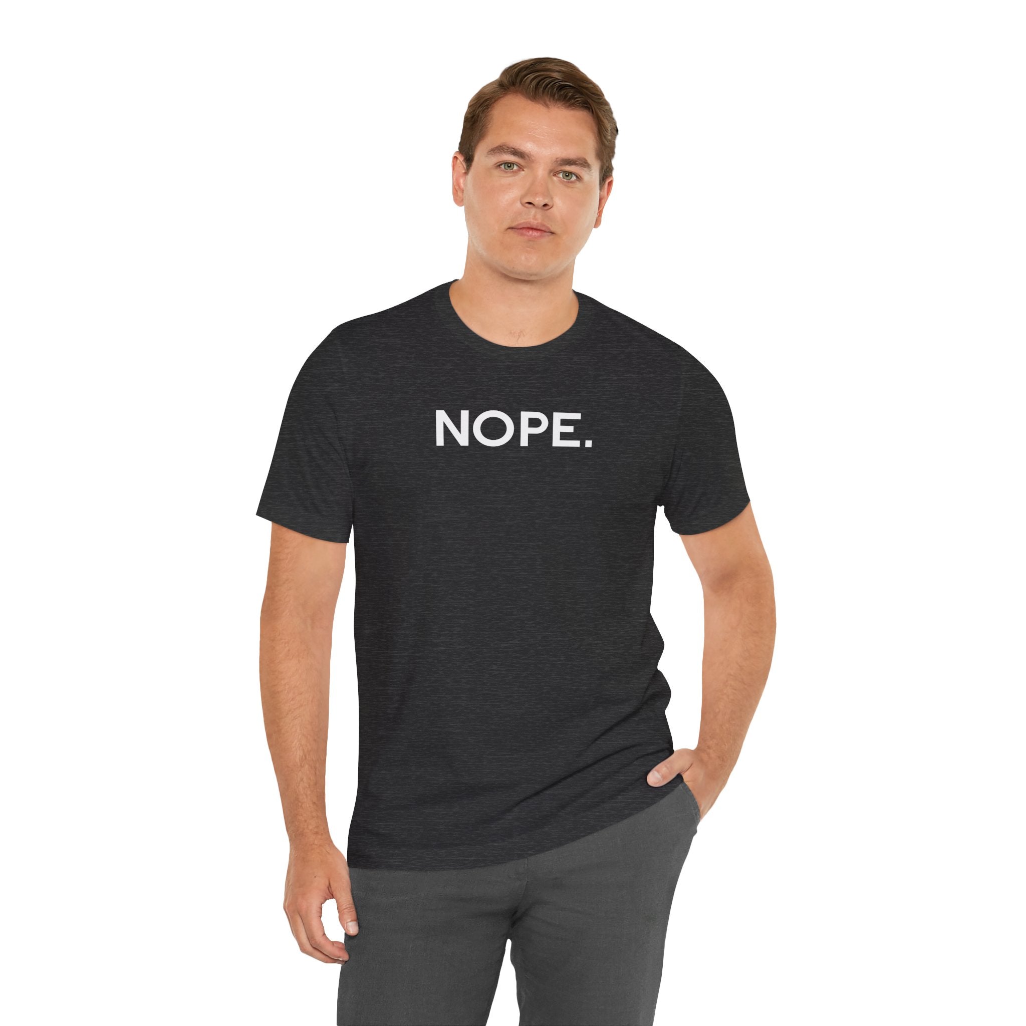 'Nope' Bold Statement Unisex Crewneck T-Shirt - Deez Teez