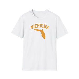 Michigan/Florida Snowbird Satire T-Shirt | Winter Migration Tee - Deez Teez