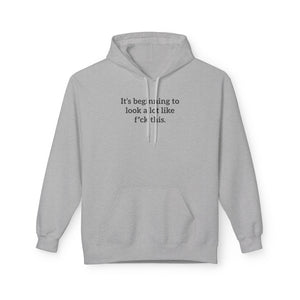 'It's Beginning To Look A Lot Like F*ck This' Hoodie | Holiday Satire Sweaatshirt - Deez Teez
