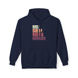 'Eat. Sleep. Books. Repeat.' Reader Life Hoodie | Book Lover Sweatshirt - Deez Teez