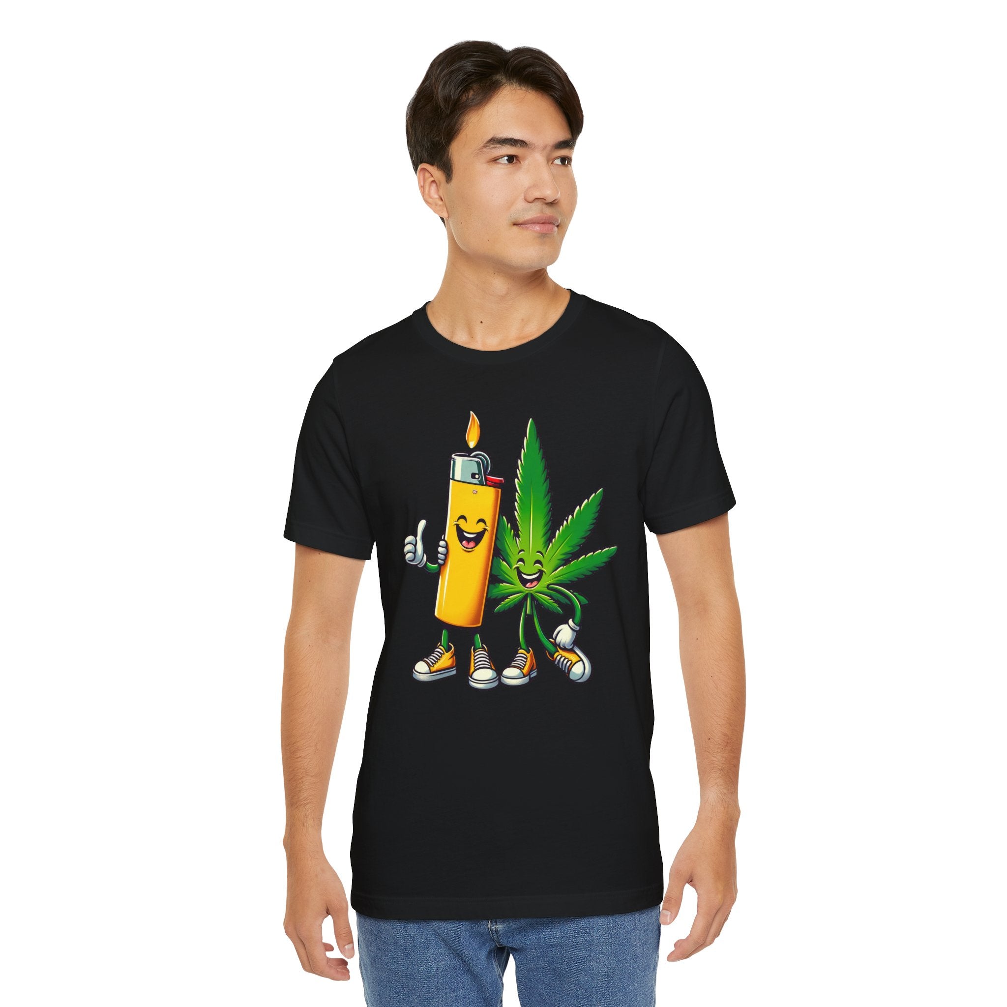 Best Buds Weed T-Shirt | Leaf and Lighter Tee - Deez Teez
