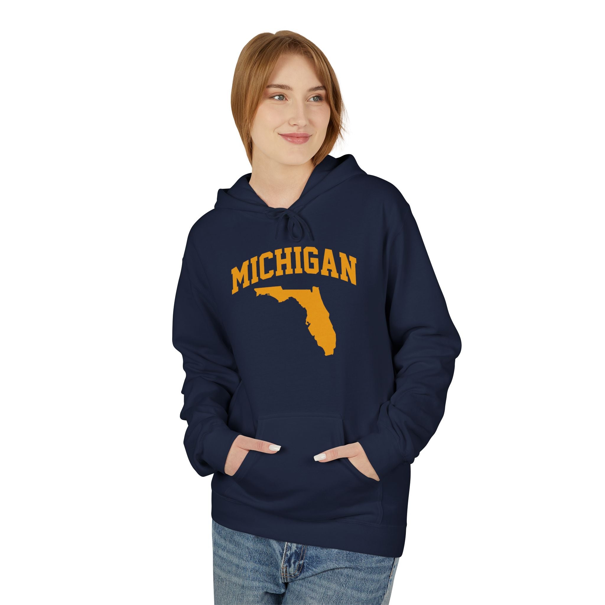 Michigan/Florida Snowbird Satire Hoodie | Winter Migration Sweatshirt - Deez Teez