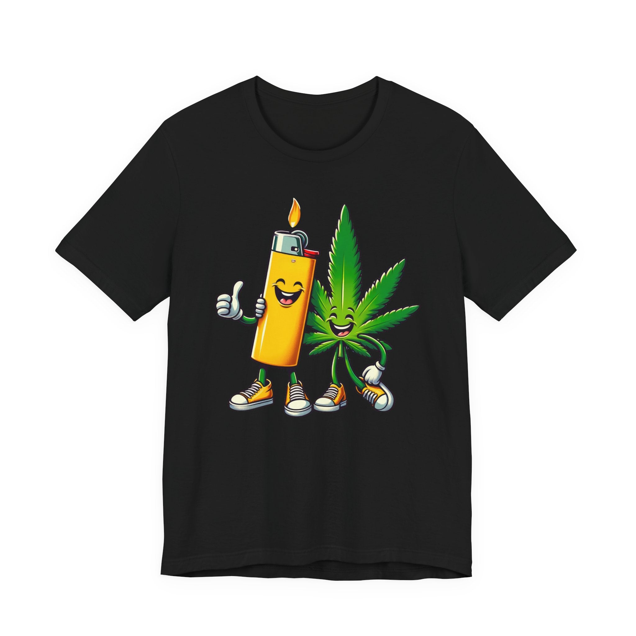 Best Buds Weed T-Shirt | Leaf and Lighter Tee - Deez Teez