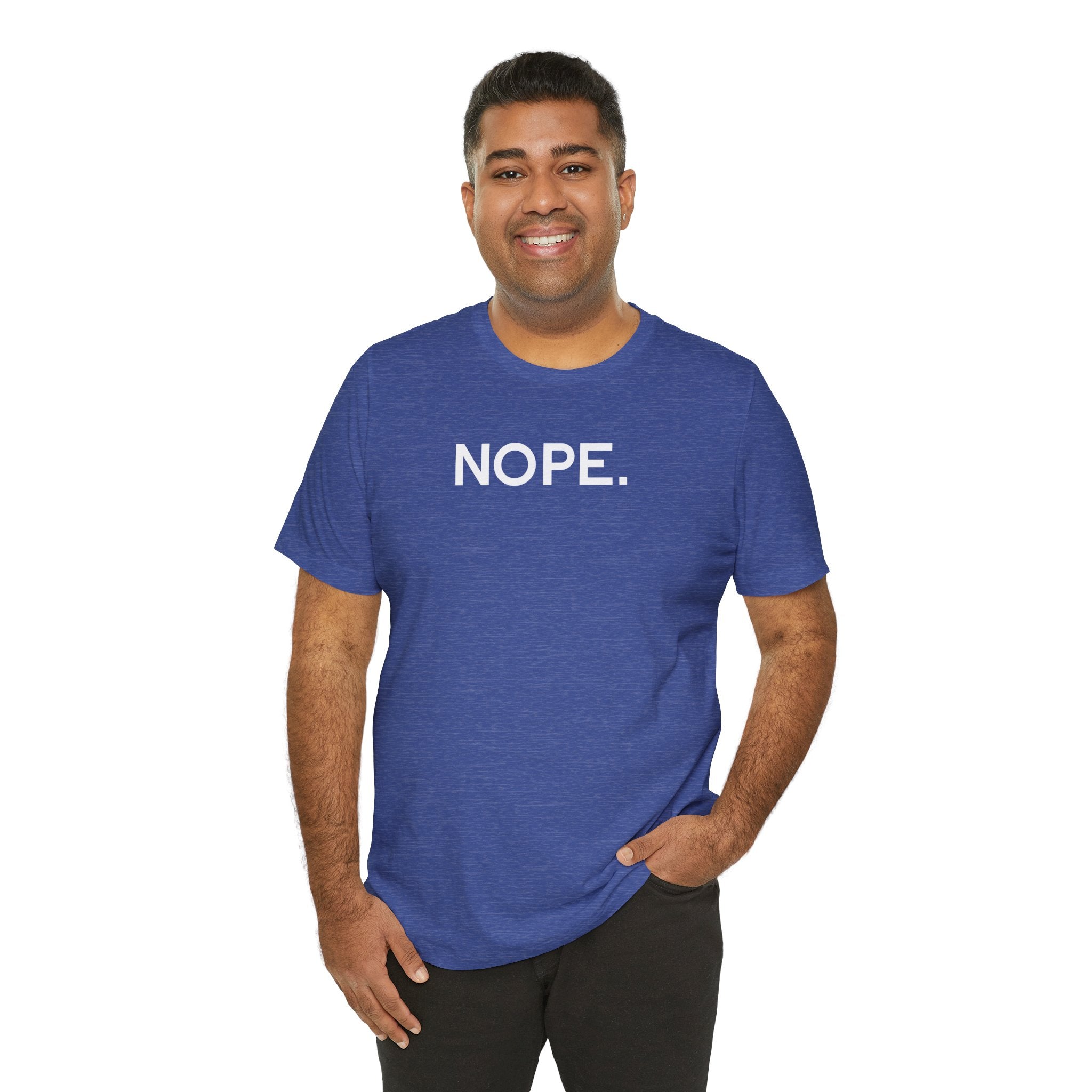 'Nope' Bold Statement Unisex Crewneck T-Shirt - Deez Teez