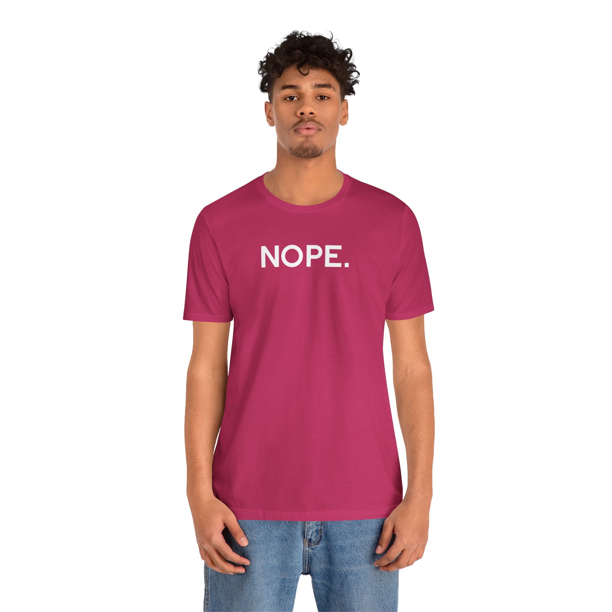 'Nope' Bold Statement Unisex Crewneck T-Shirt - Deez Teez