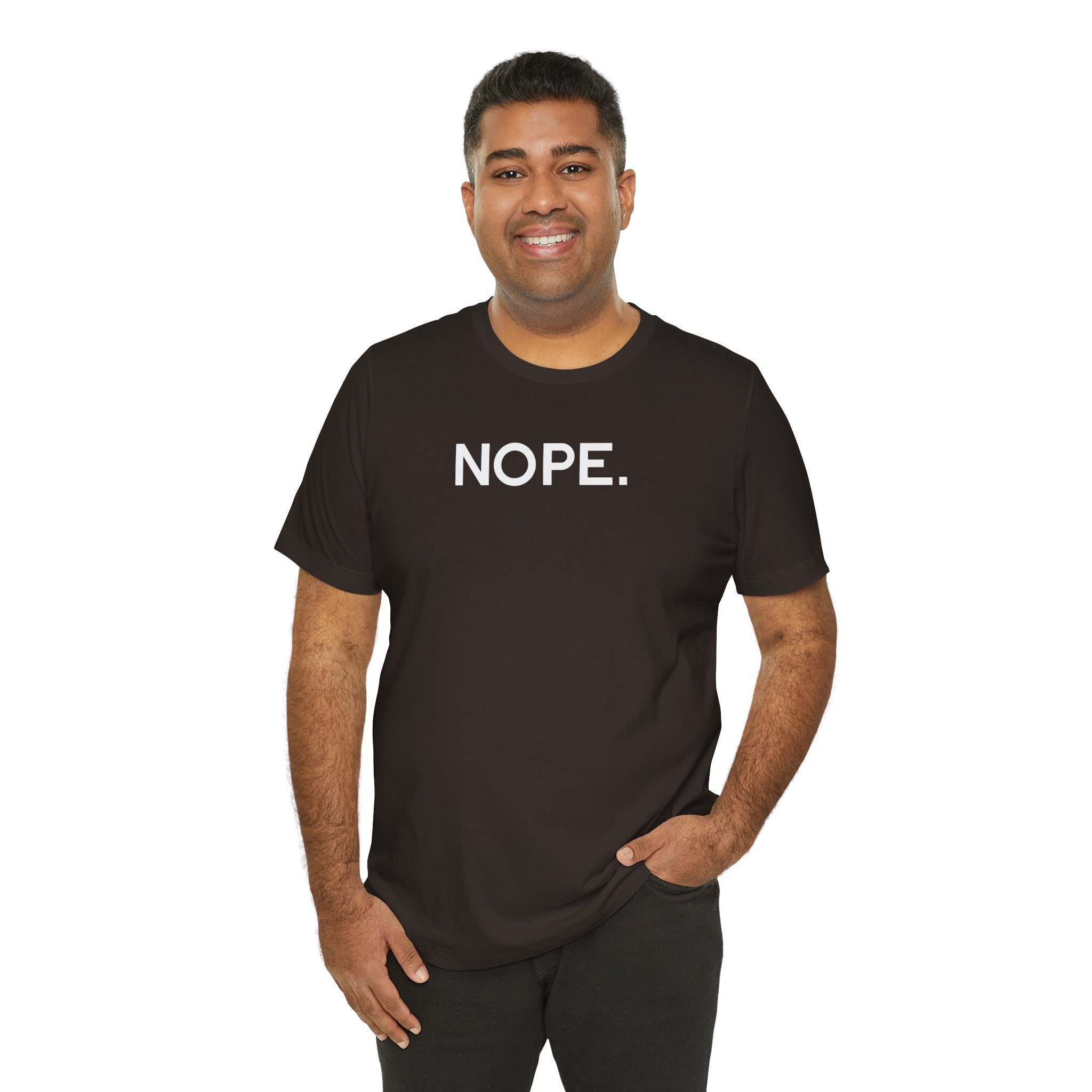 'Nope' Bold Statement Unisex Crewneck T-Shirt - Deez Teez