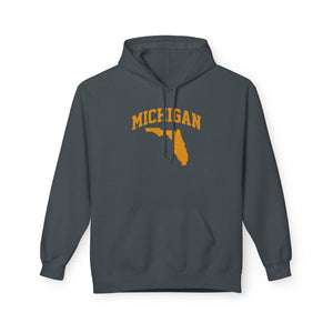 Michigan/Florida Snowbird Satire Hoodie | Winter Migration Sweatshirt - Deez Teez