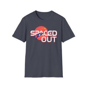 "Spaced Out" Parody Space Emblem T-Shirt | Astro Science Humor Tee - Deez Teez