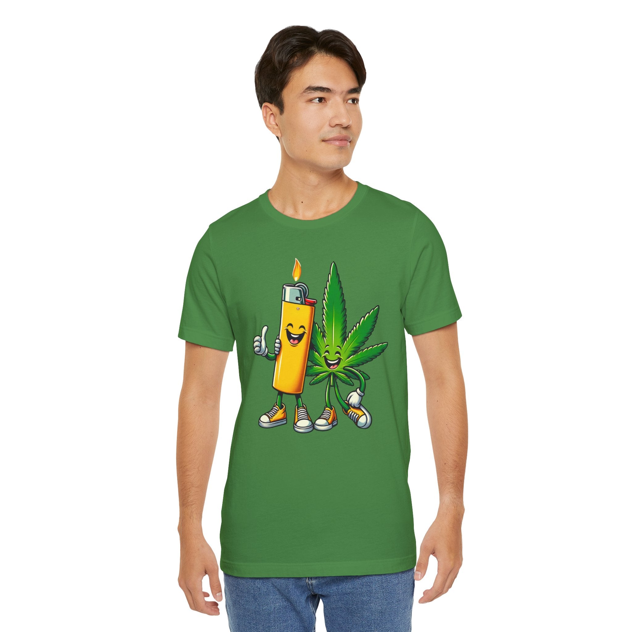 Best Buds Weed T-Shirt | Leaf and Lighter Tee - Deez Teez