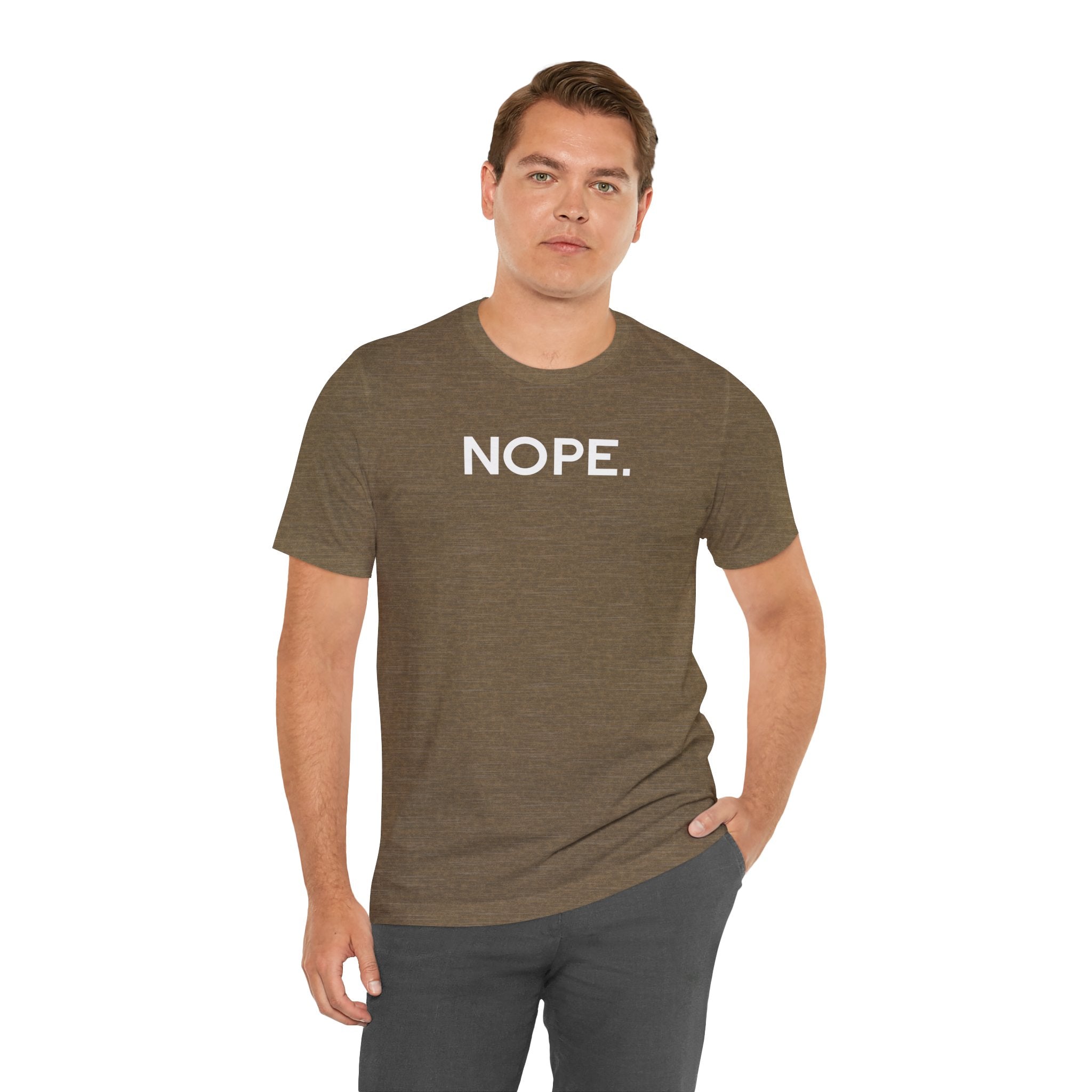 'Nope' Bold Statement Unisex Crewneck T-Shirt - Deez Teez