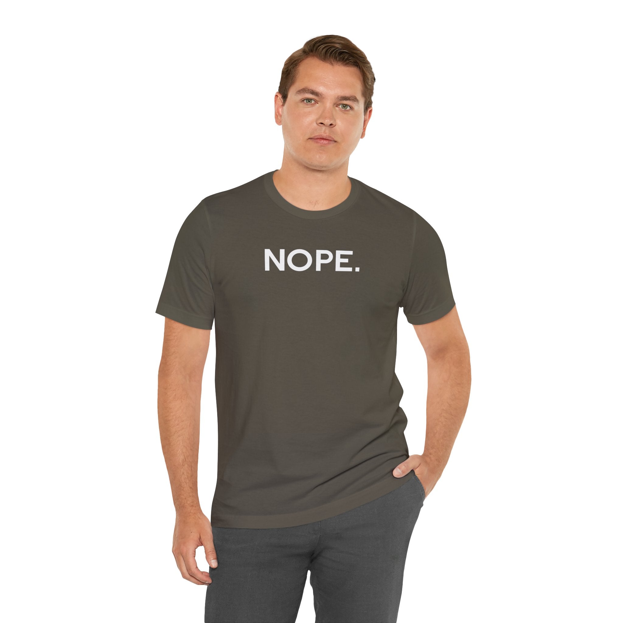 'Nope' Bold Statement Unisex Crewneck T-Shirt - Deez Teez