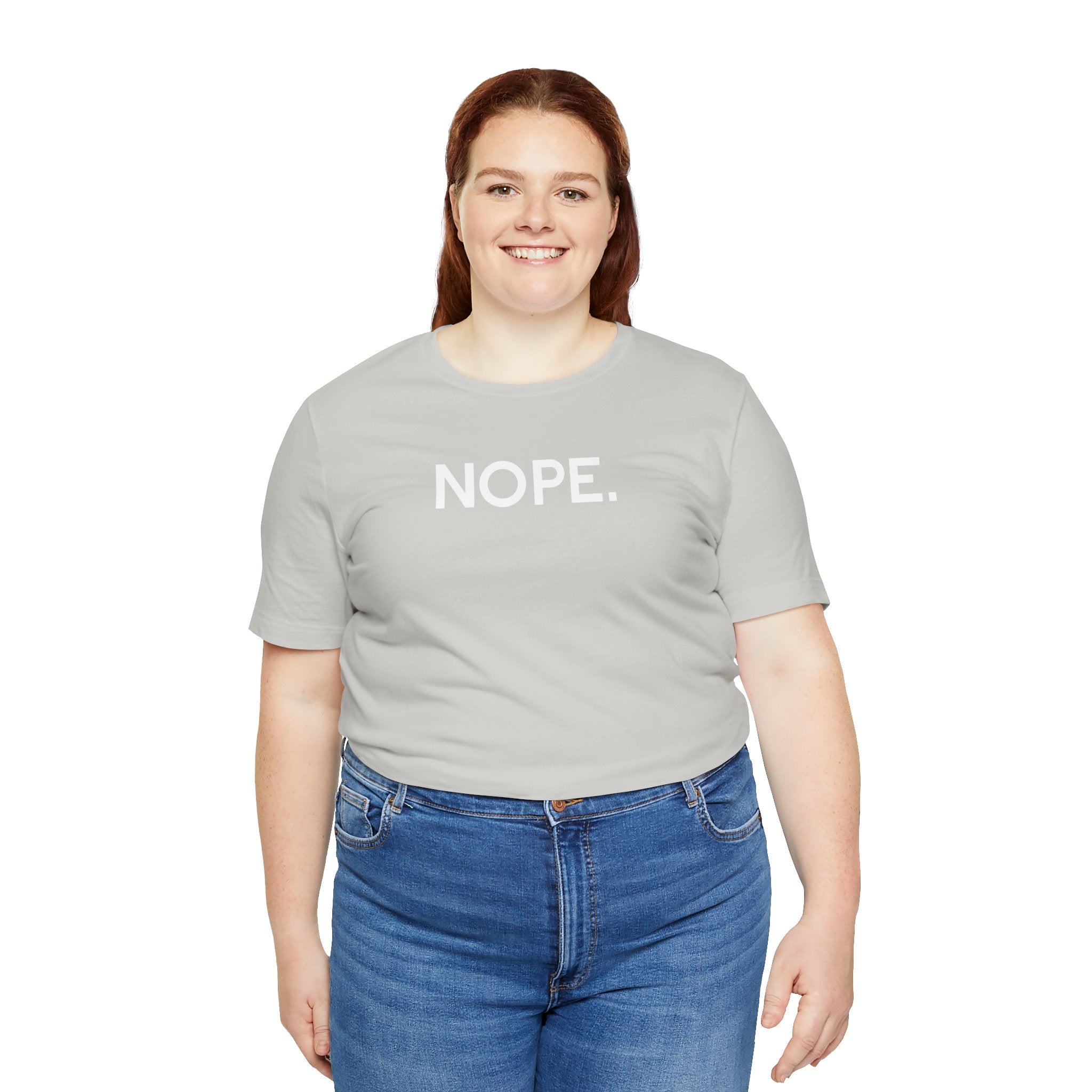 'Nope' Bold Statement Unisex Crewneck T-Shirt - Deez Teez