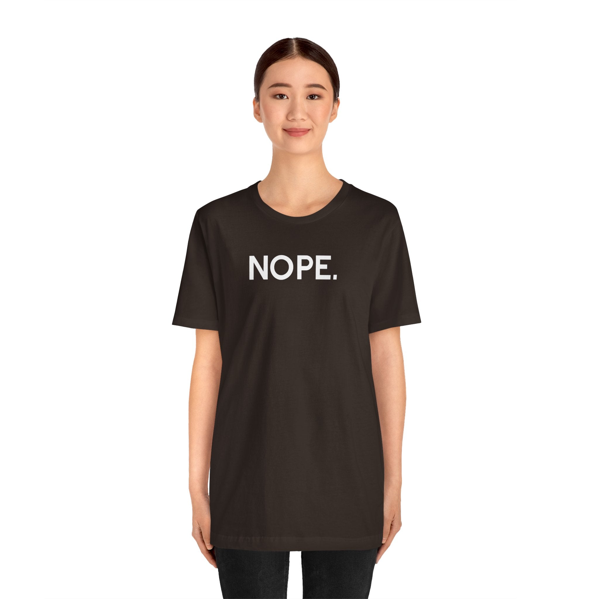'Nope' Bold Statement Unisex Crewneck T-Shirt - Deez Teez
