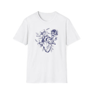 Anatomical Heart Bouquet T-Shirt | Human Heart Illustration Tee - Deez Teez