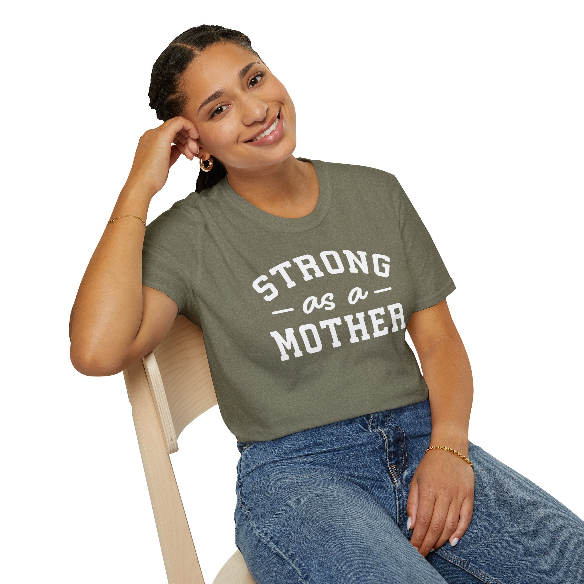 Strong as a Mother T-Shirt | Empowering Mom Life Tee - Deez Teez