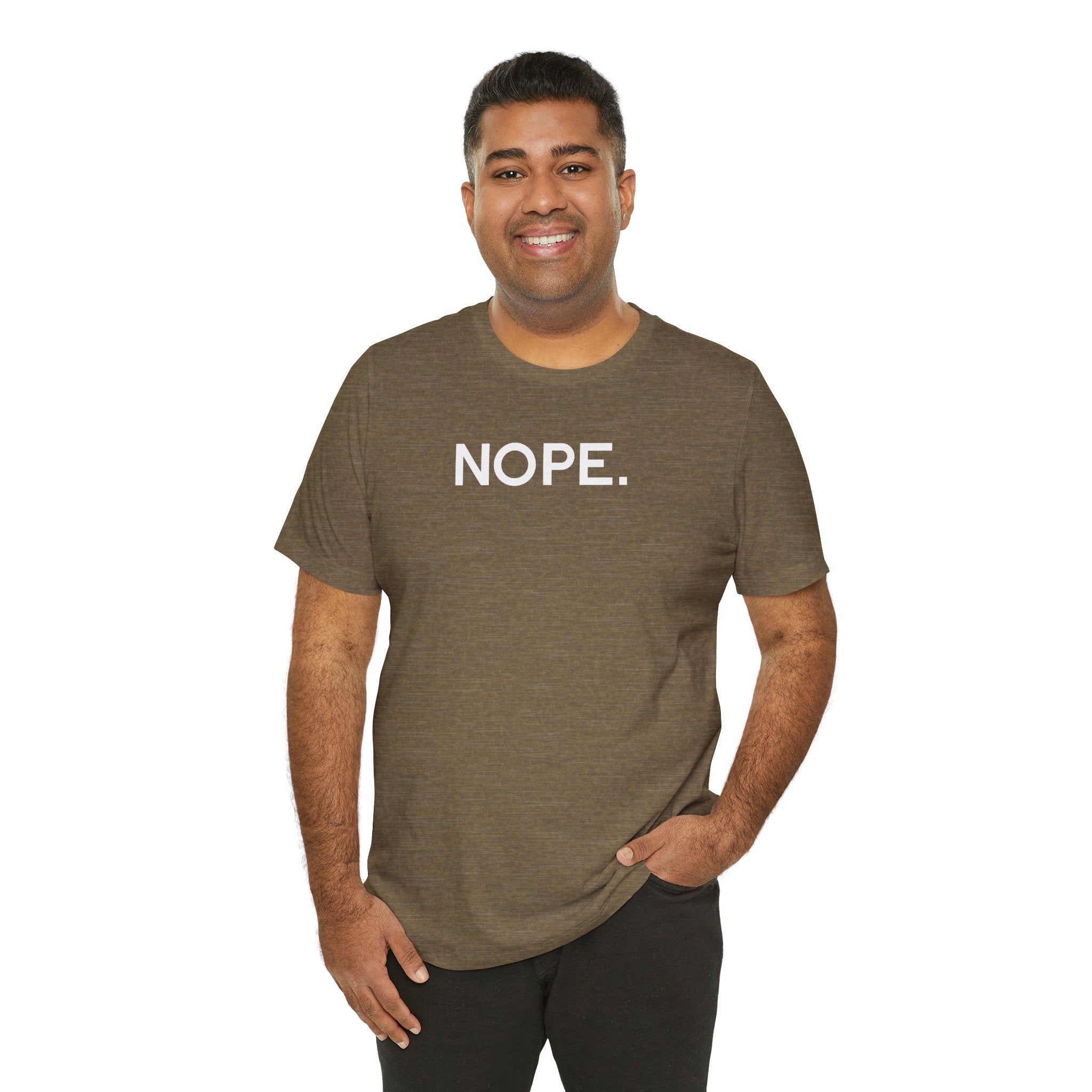 'Nope' Bold Statement Unisex Crewneck T-Shirt - Deez Teez