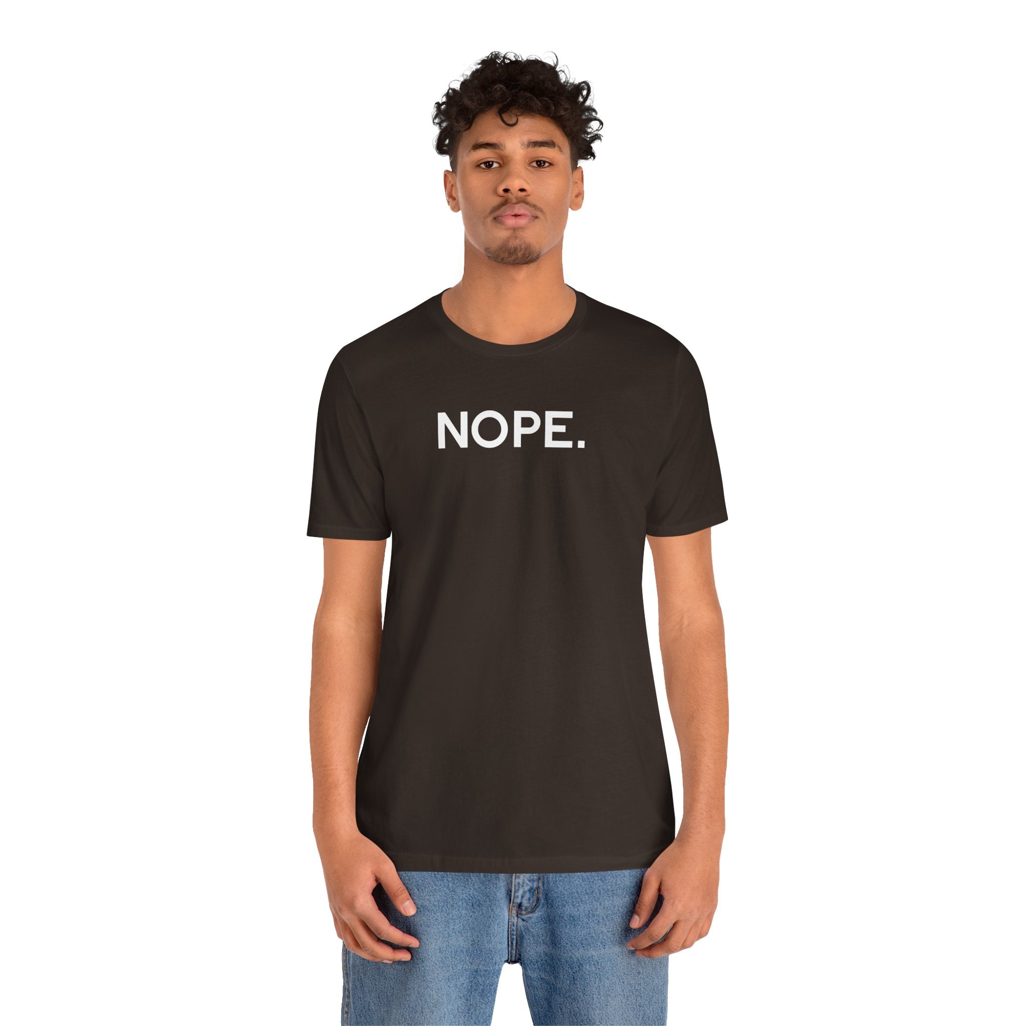 'Nope' Bold Statement Unisex Crewneck T-Shirt - Deez Teez