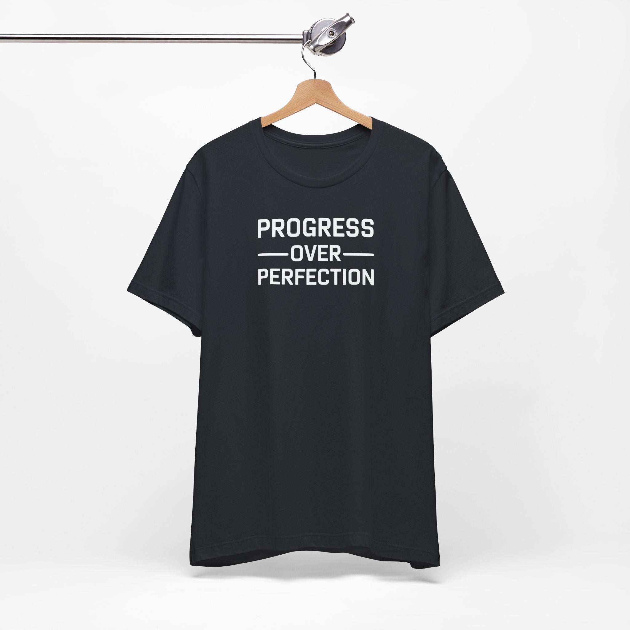 'Progress Over Perfection' Iterative Improvement T-shirt | Motivational Statement Unisex Jersey Short Sleeve Tee - Deez Teez