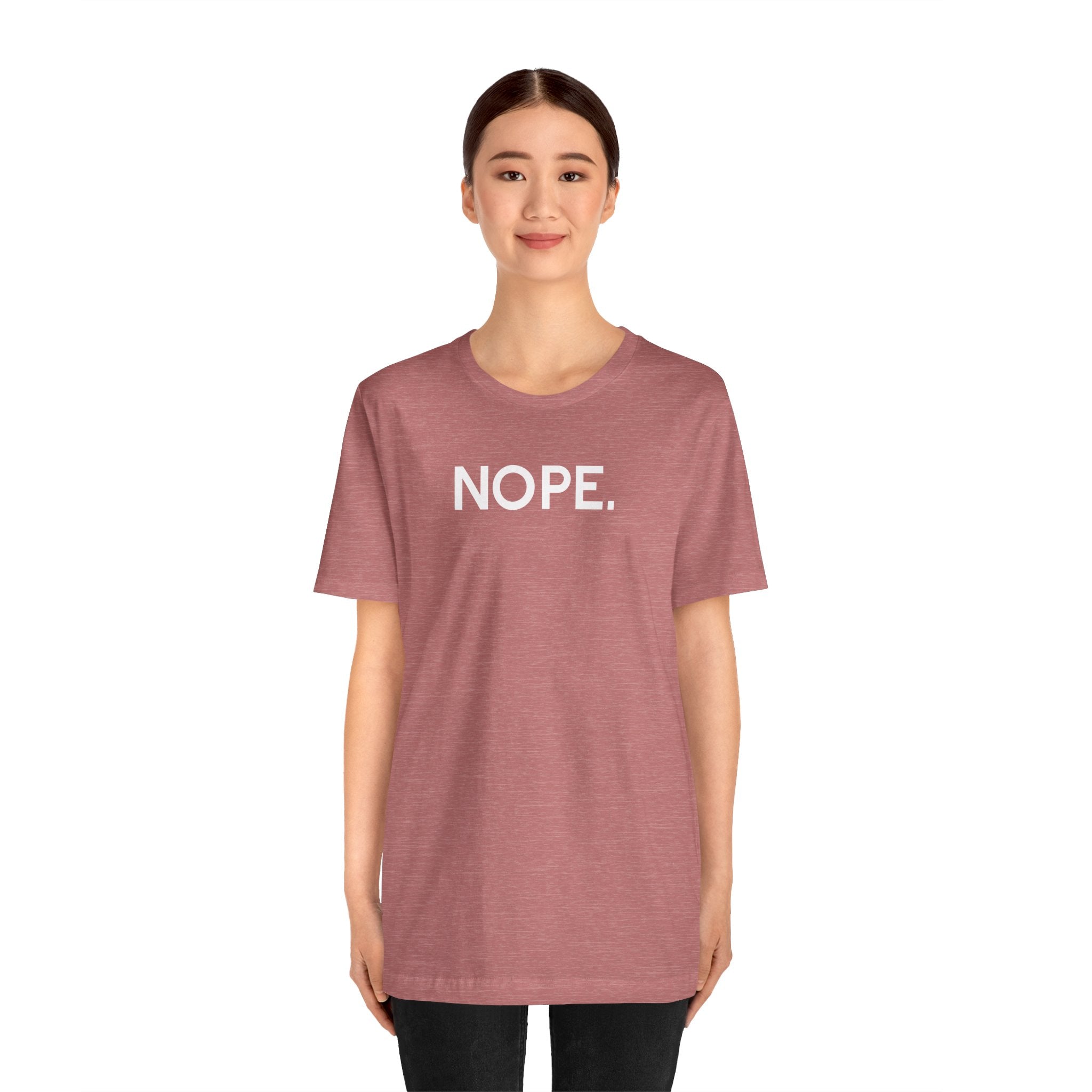 'Nope' Bold Statement Unisex Crewneck T-Shirt - Deez Teez