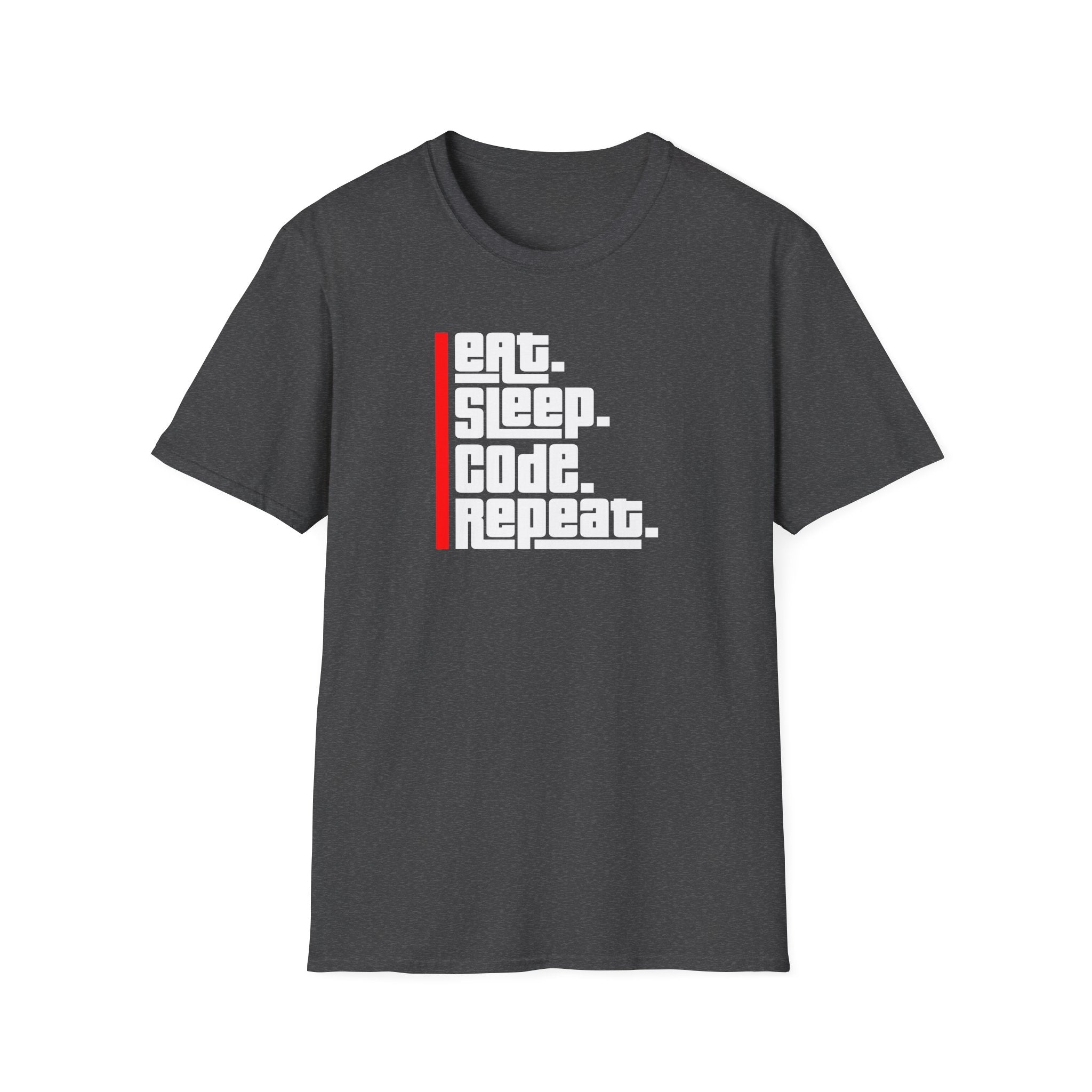 'Eat. Sleep. Code. Repeat.' Programmer Coder Lifestyle T-Shirt | Web Developer Tee - Deez Teez