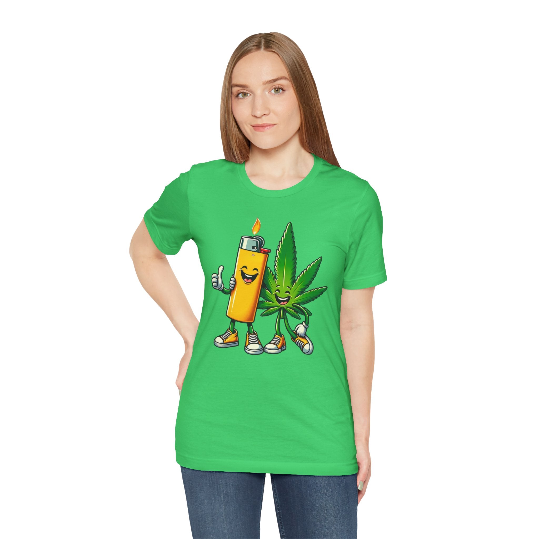 Best Buds Weed T-Shirt | Leaf and Lighter Tee - Deez Teez