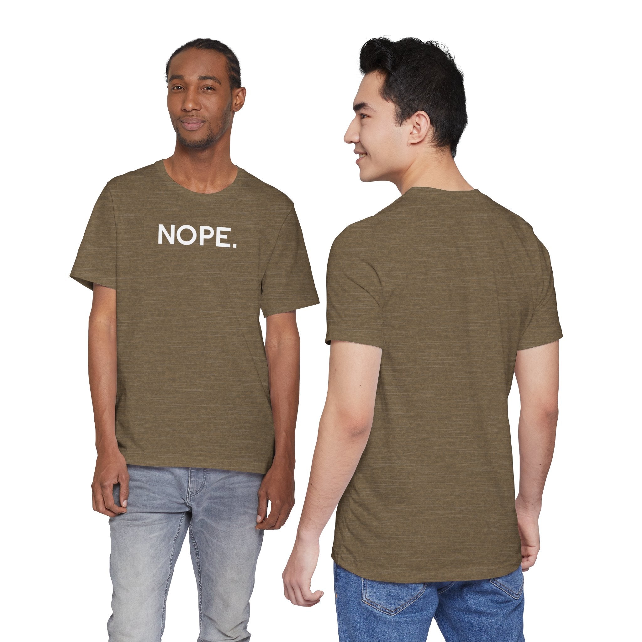 'Nope' Bold Statement Unisex Crewneck T-Shirt - Deez Teez
