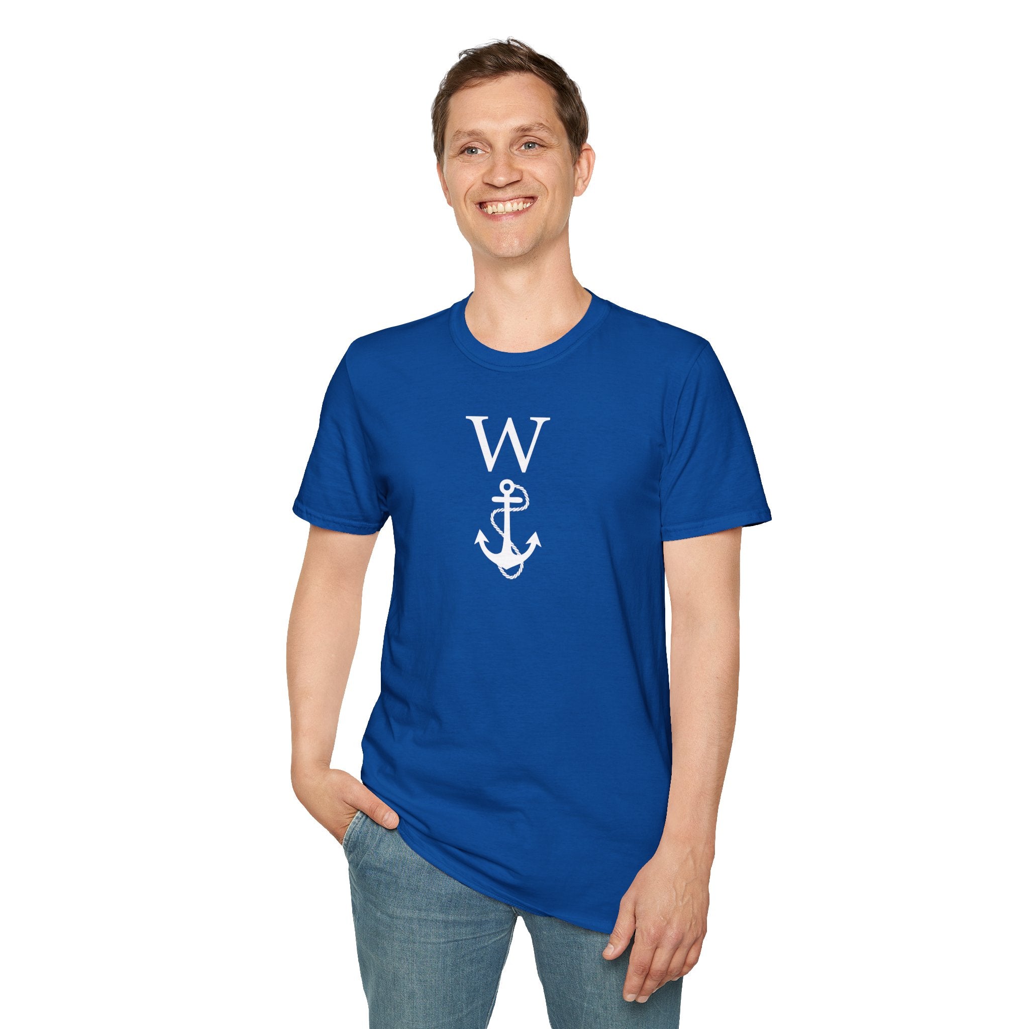 W Anchor "Wanker" T-Shirt | Nautical Humor Tee - Deez Teez