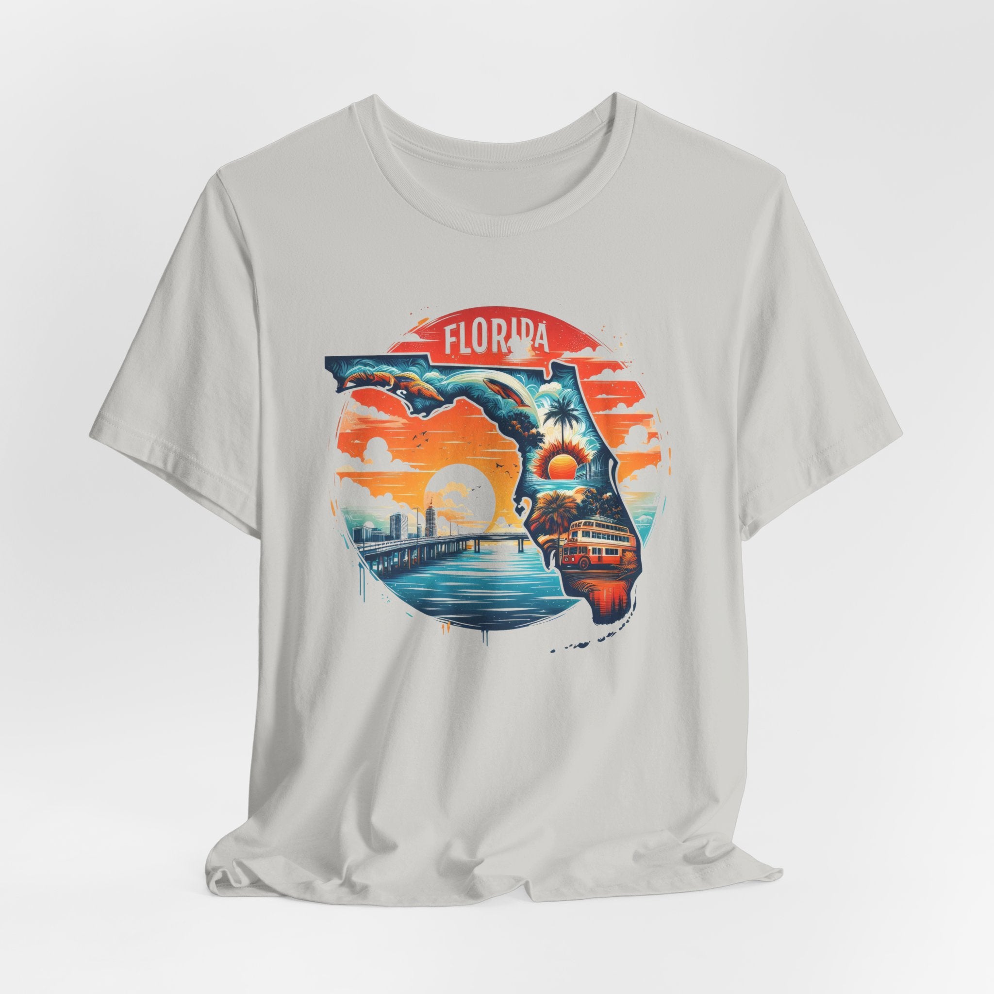 Florida State Pride T-Shirt | State Of Florida Graphic Tee - Deez Teez