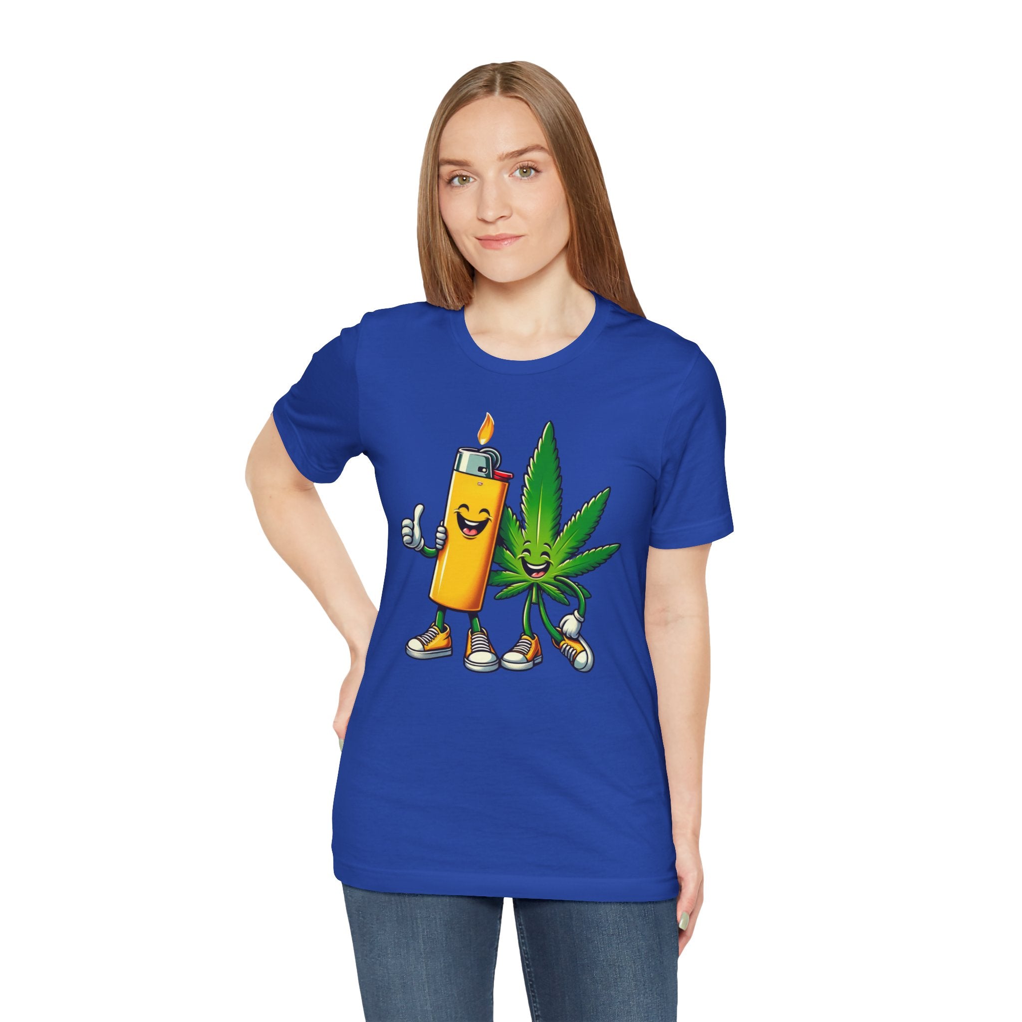 Best Buds Weed T-Shirt | Leaf and Lighter Tee - Deez Teez