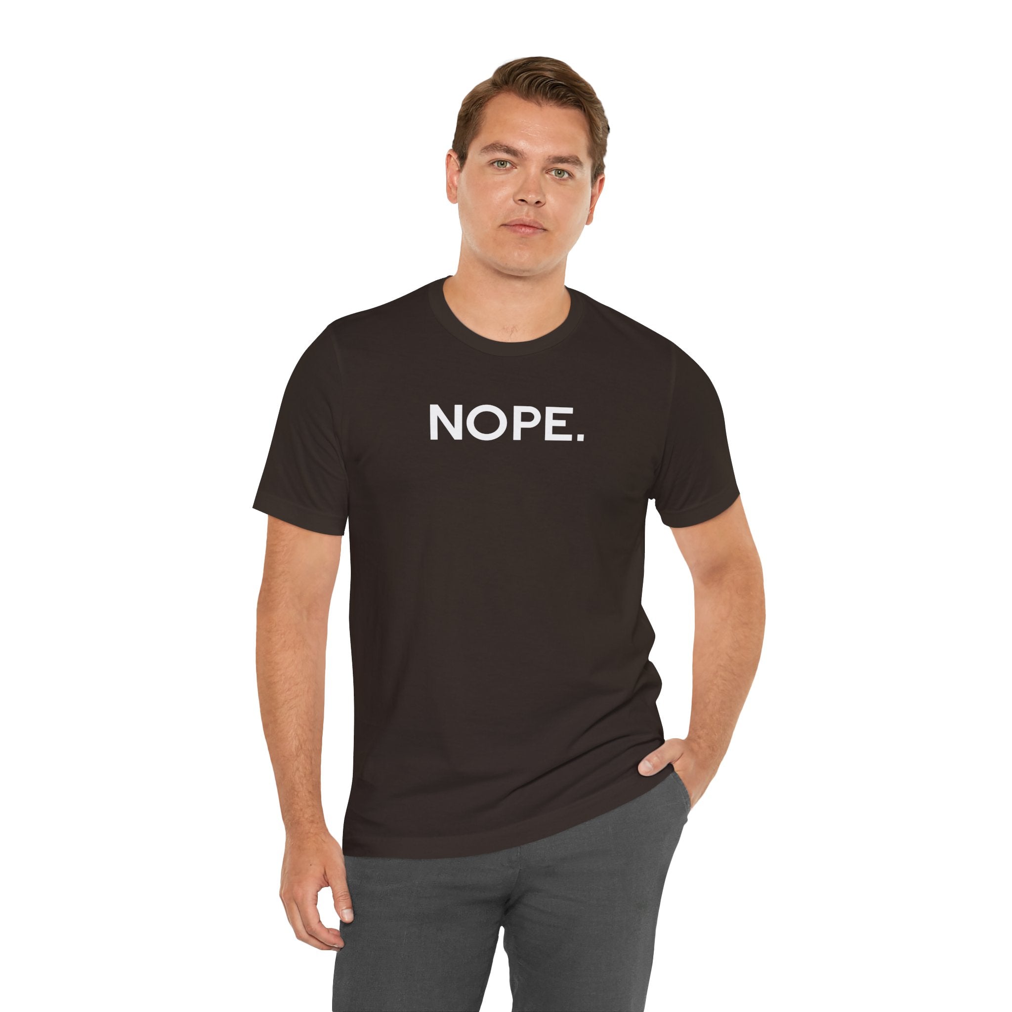 'Nope' Bold Statement Unisex Crewneck T-Shirt - Deez Teez