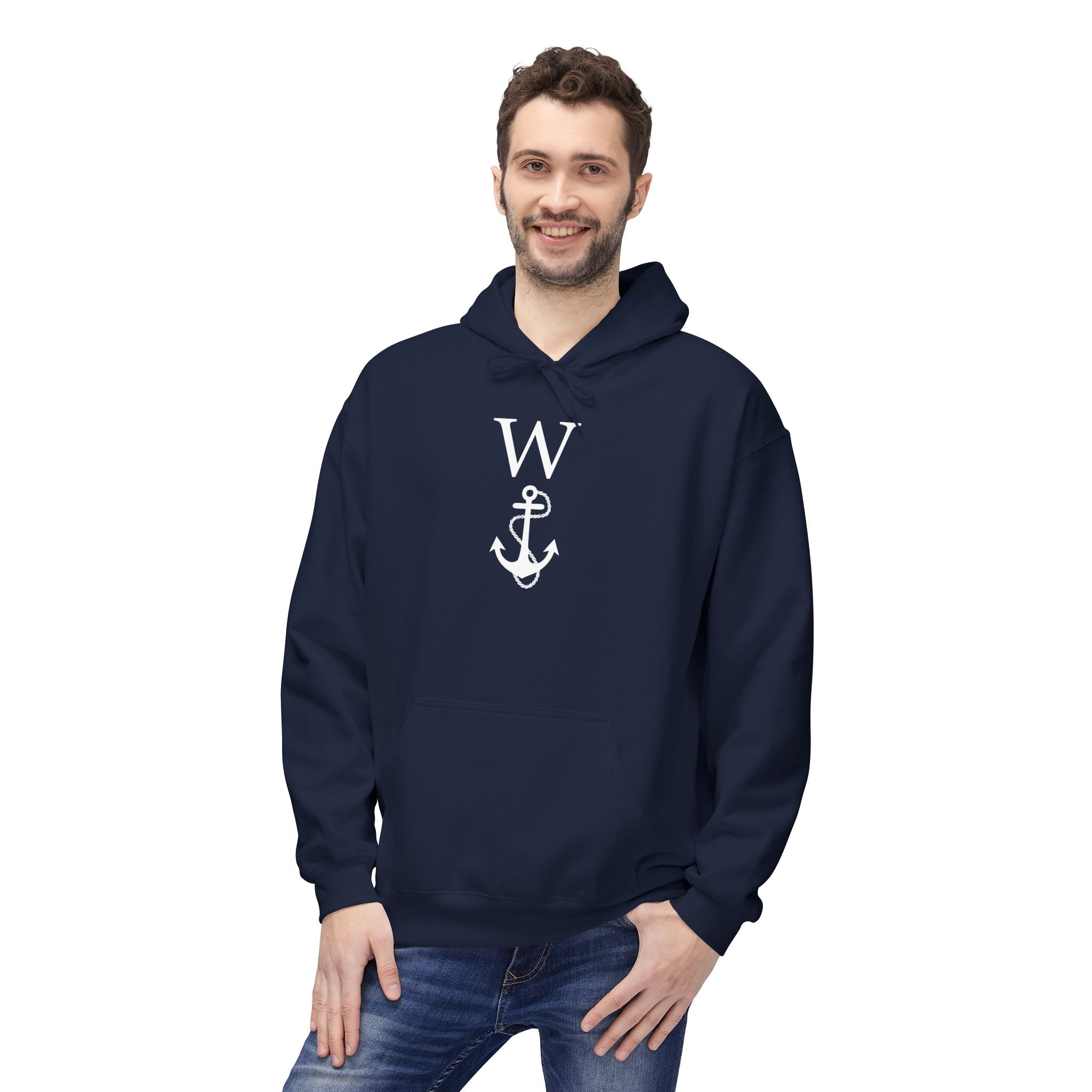 W Anchor "Wanker" Hoodie | Nautical Humor Tee - Deez Teez