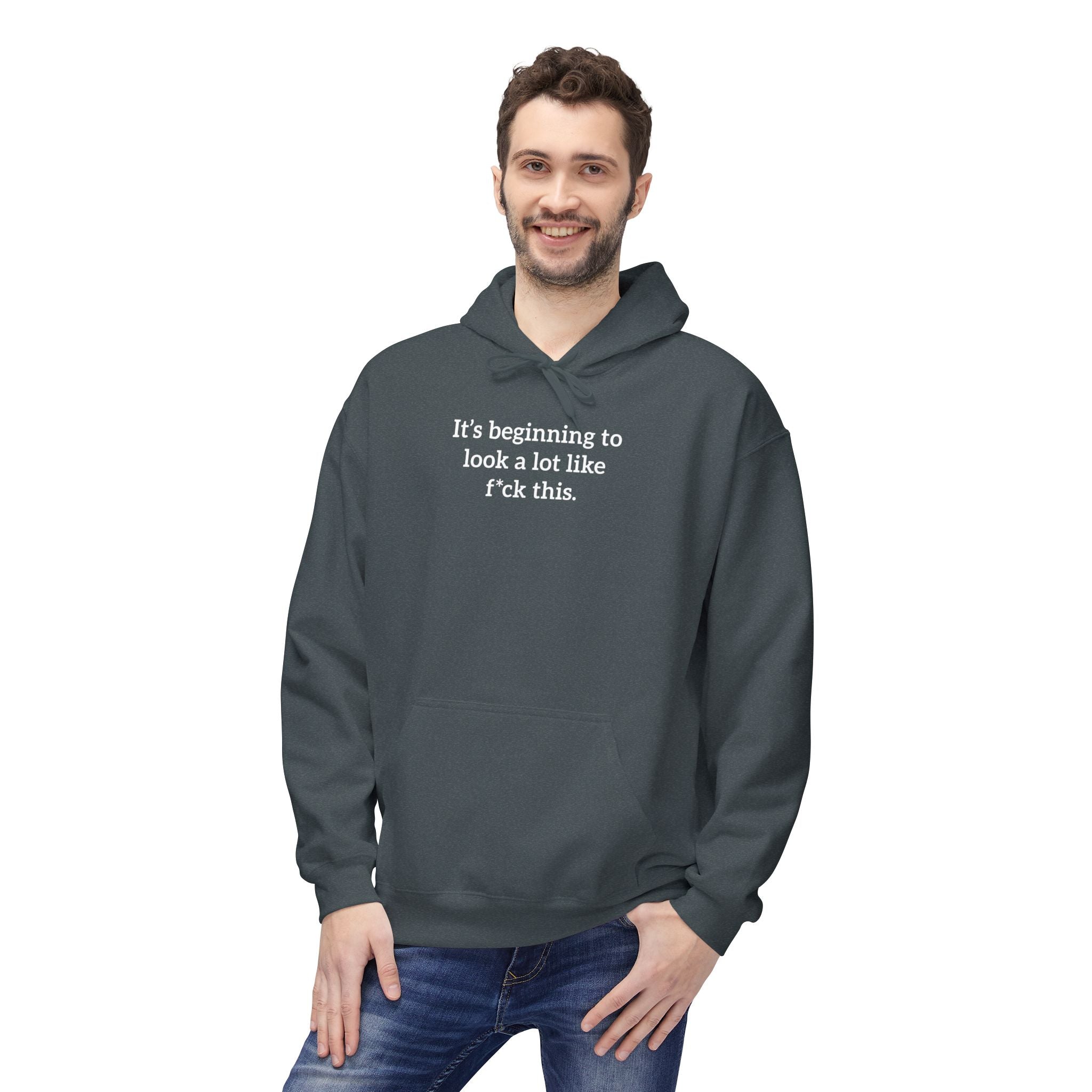 'It's Beginning To Look A Lot Like F*ck This' Hoodie | Holiday Satire Sweaatshirt - Deez Teez