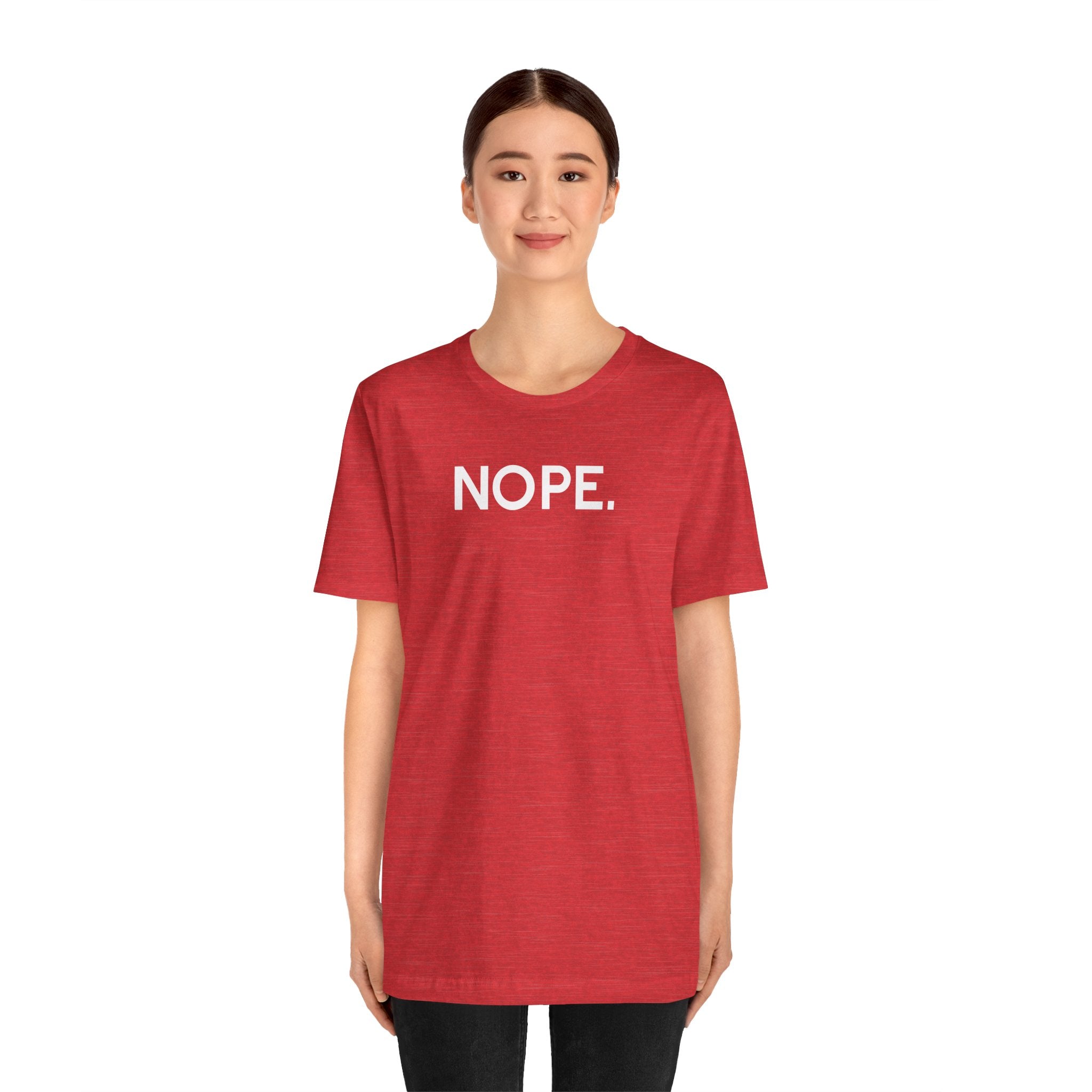 'Nope' Bold Statement Unisex Crewneck T-Shirt - Deez Teez