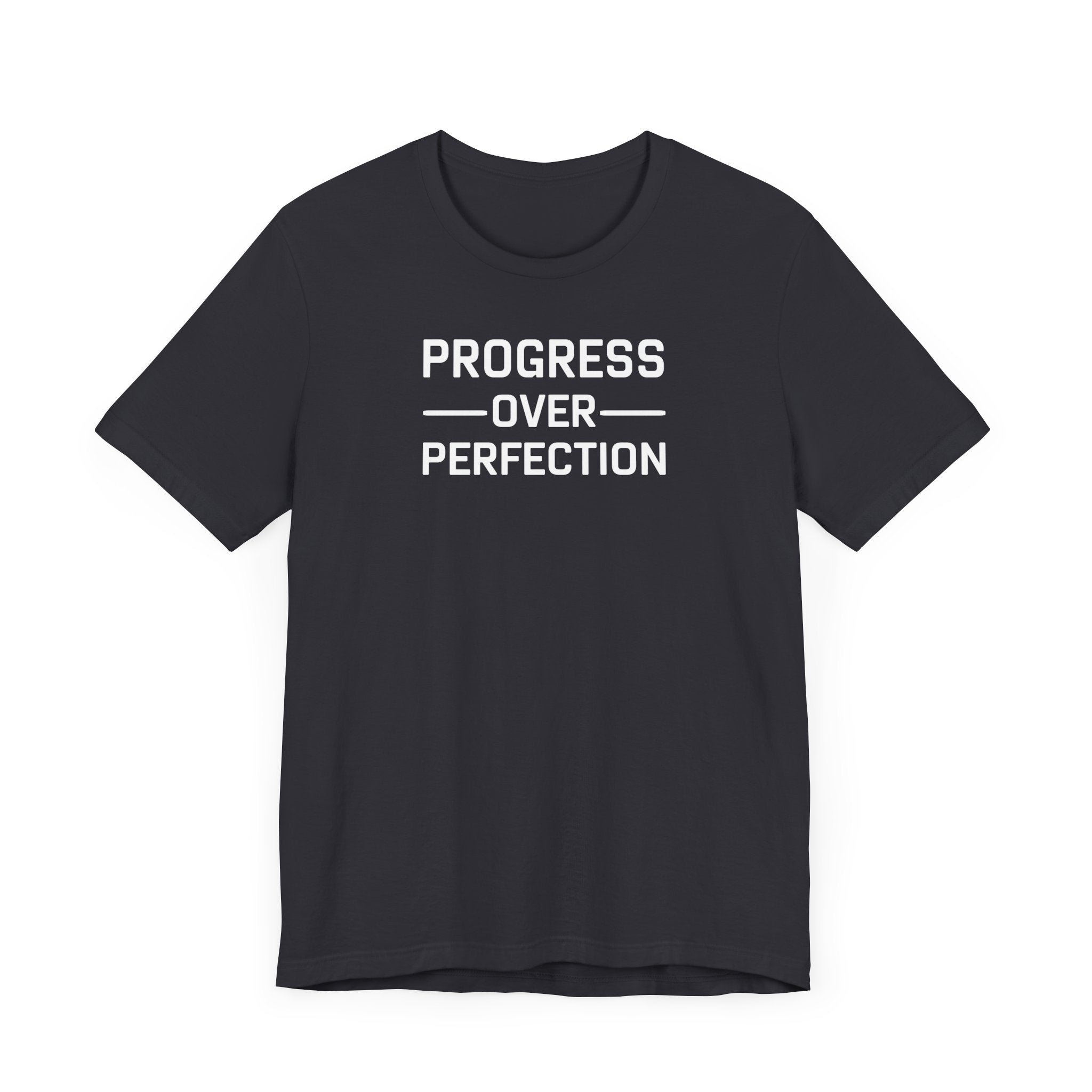 'Progress Over Perfection' Iterative Improvement T-shirt | Motivational Statement Unisex Jersey Short Sleeve Tee - Deez Teez