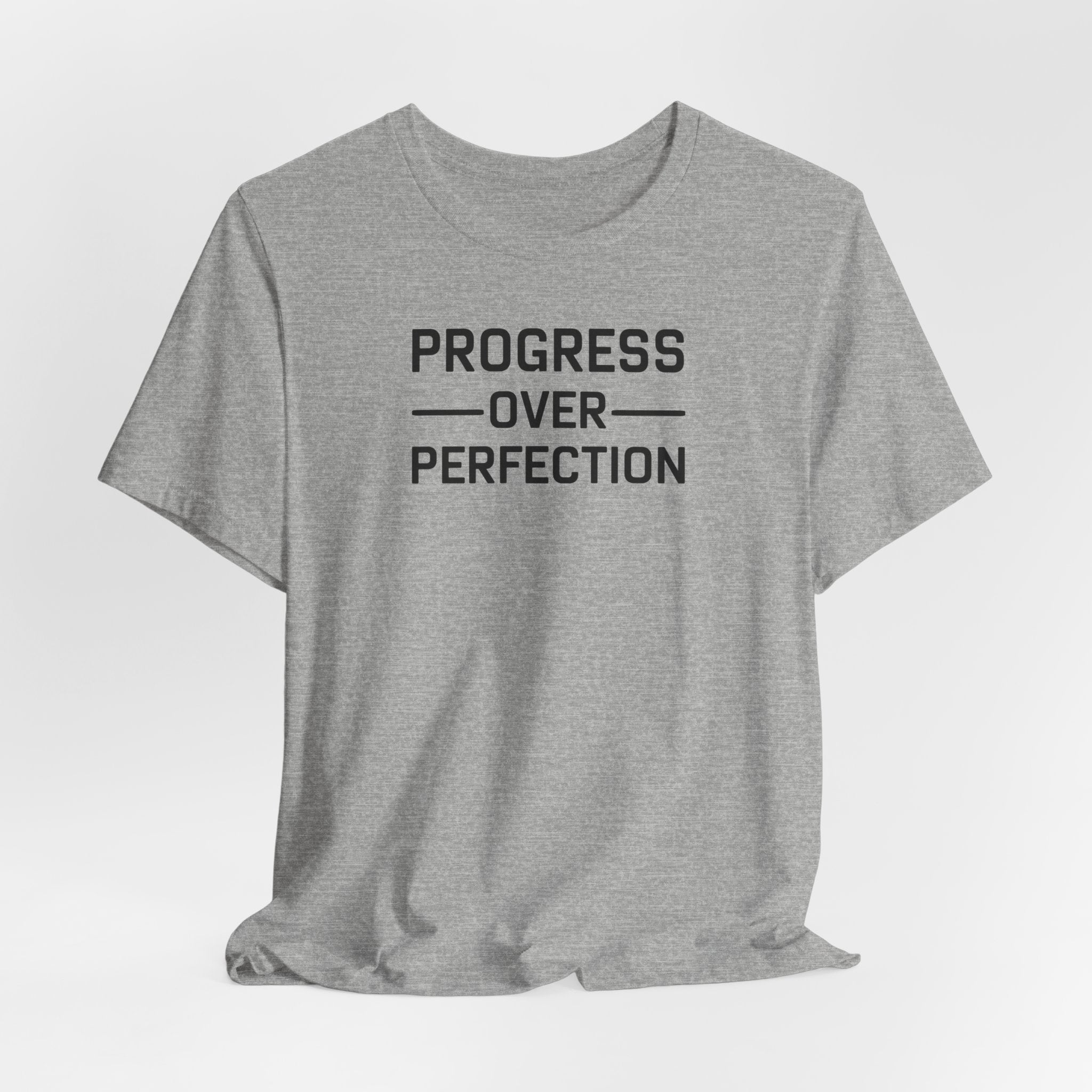 'Progress Over Perfection' Iterative Improvement T-shirt | Motivational Statement Unisex Jersey Short Sleeve Tee - Deez Teez