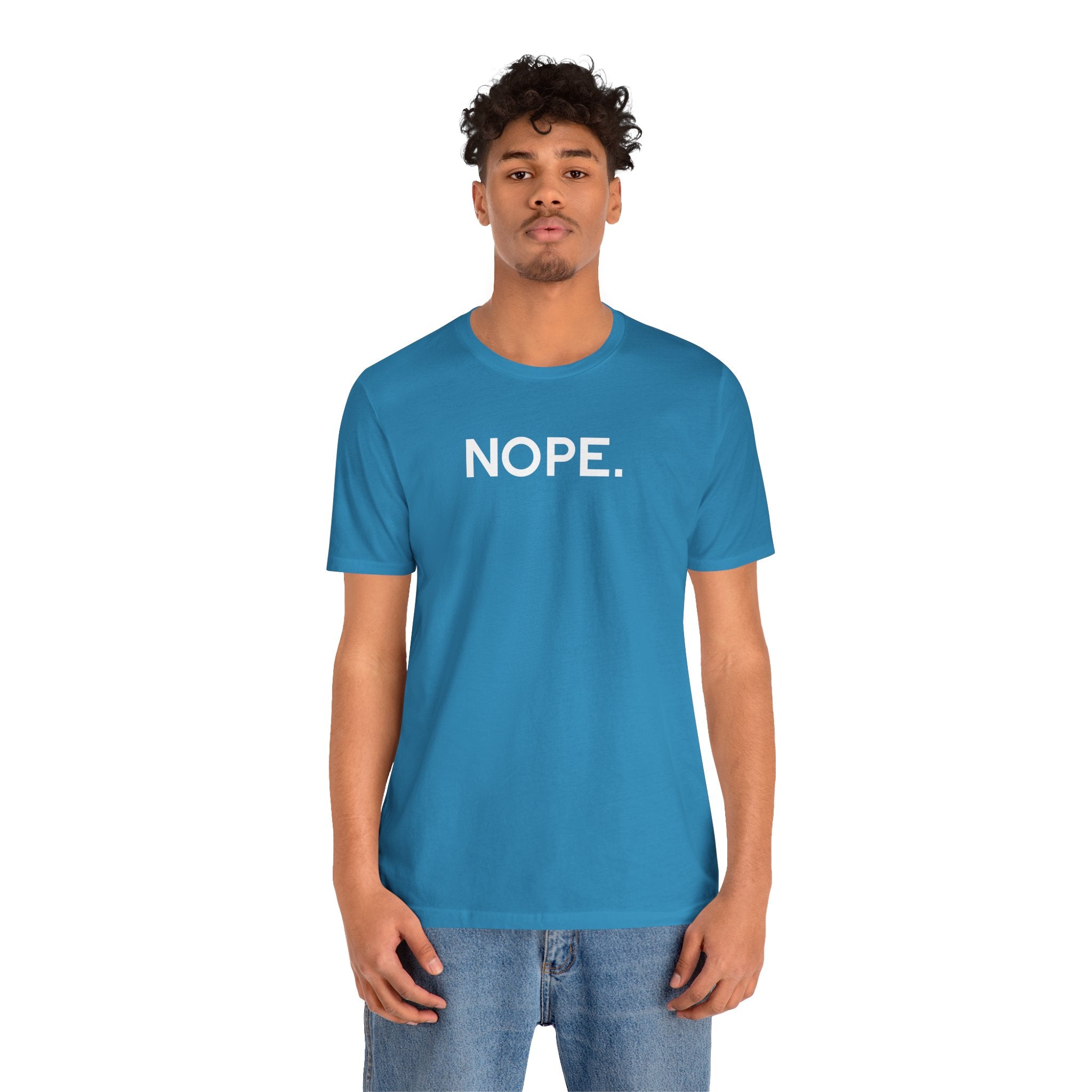 'Nope' Bold Statement Unisex Crewneck T-Shirt - Deez Teez