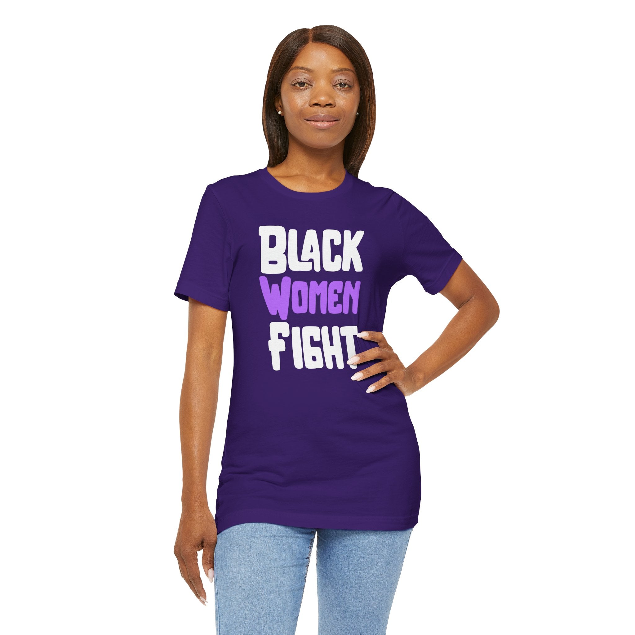 Black Women Fight T-Shirt | Empowerment and Strength Tee - Deez Teez