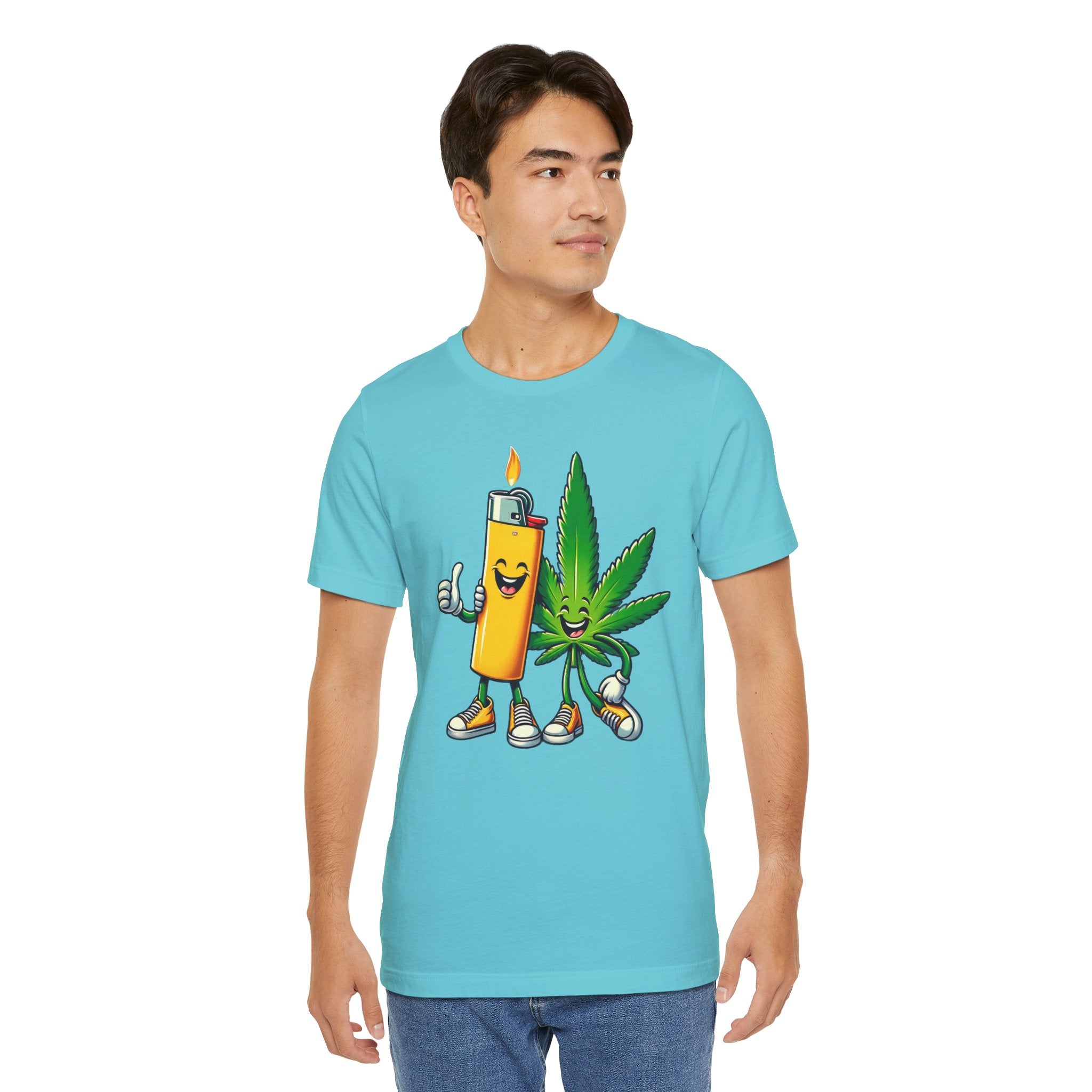 Best Buds Weed T-Shirt | Leaf and Lighter Tee - Deez Teez