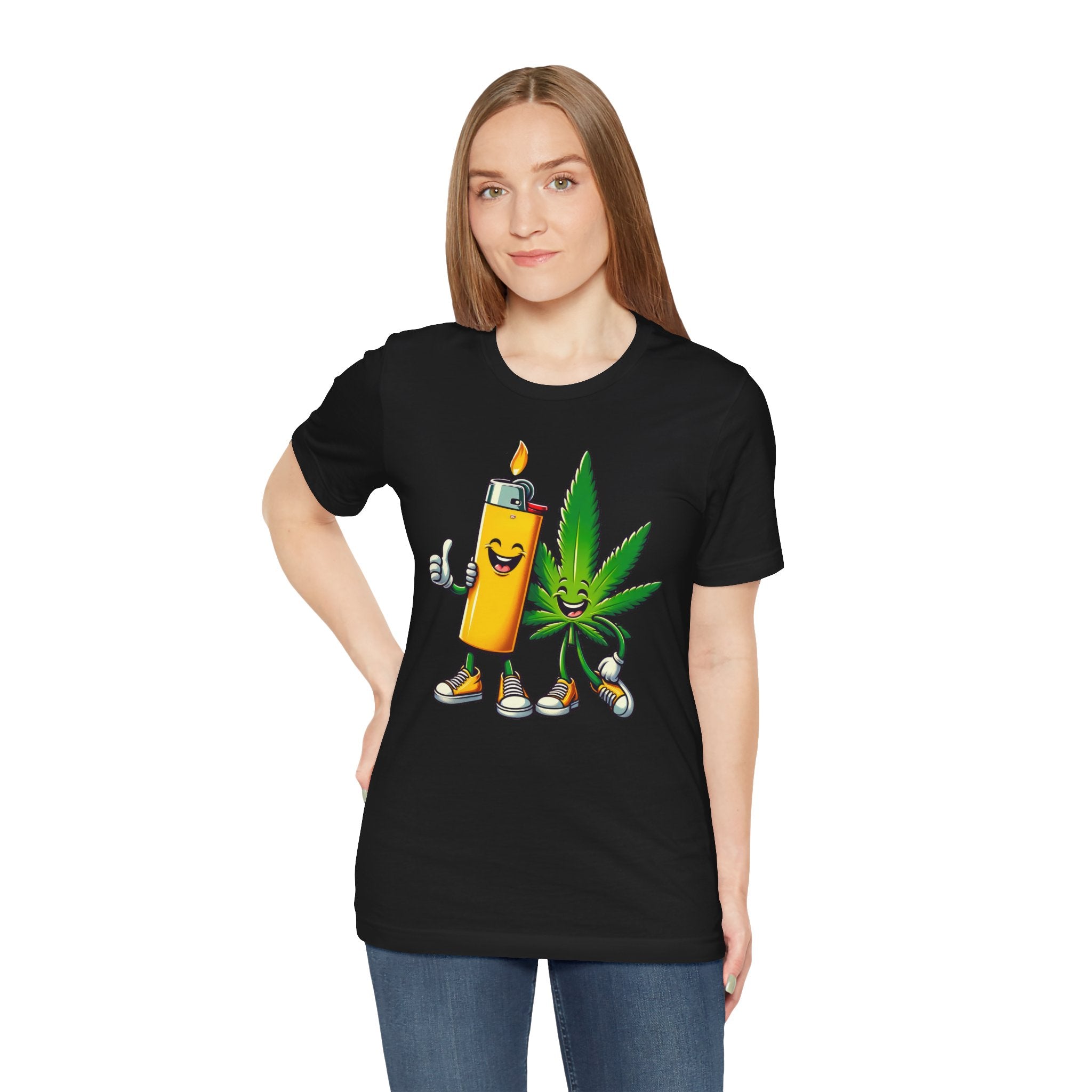 Best Buds Weed T-Shirt | Leaf and Lighter Tee - Deez Teez