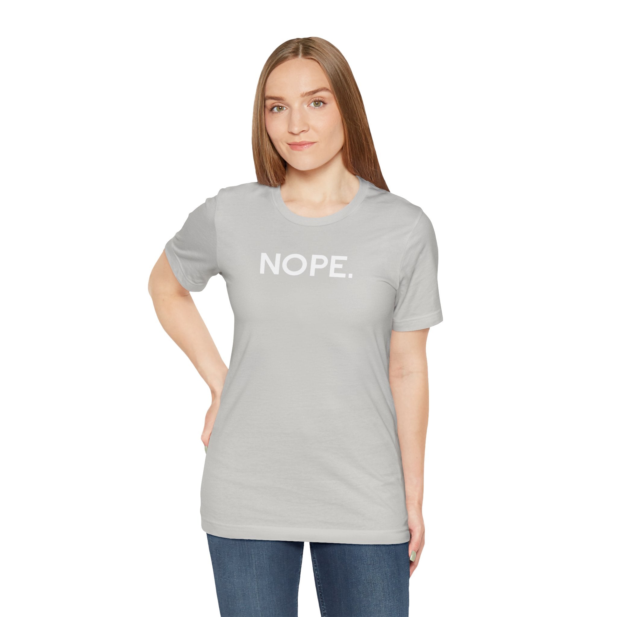 'Nope' Bold Statement Unisex Crewneck T-Shirt - Deez Teez
